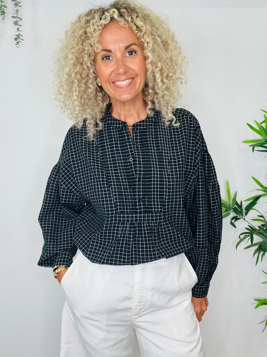 Check Blouse - Size M