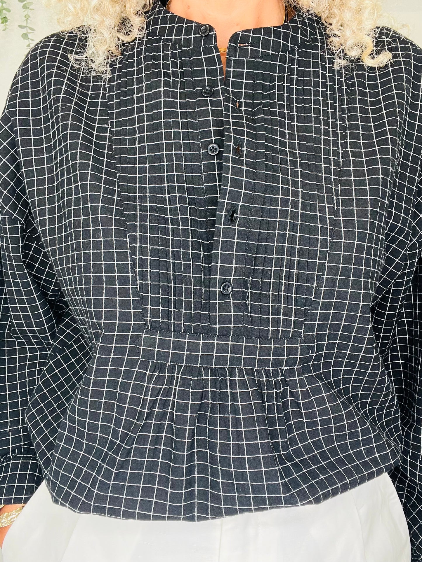 Check Blouse - Size M