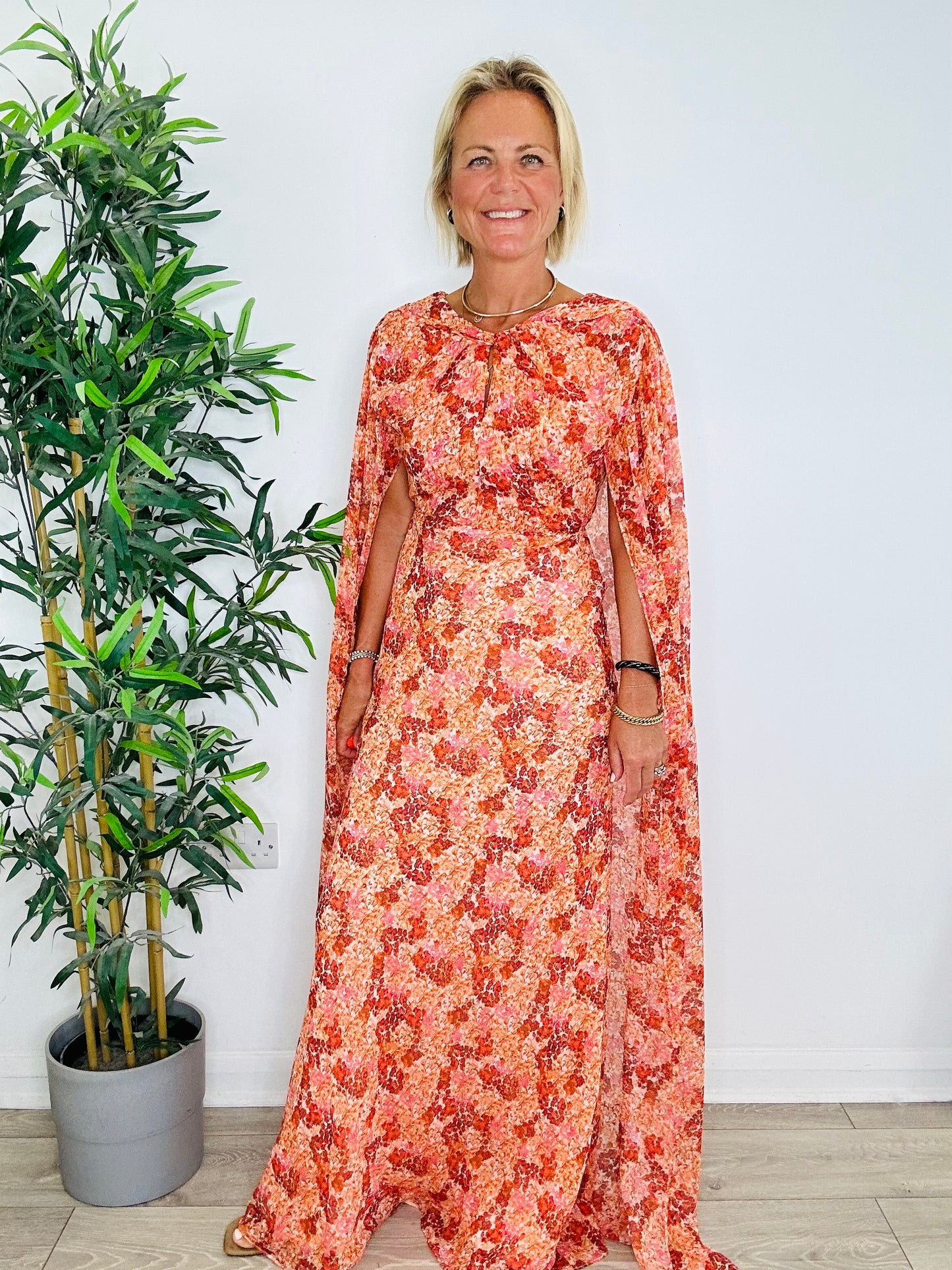 Claudia Cape Dress - Size 8