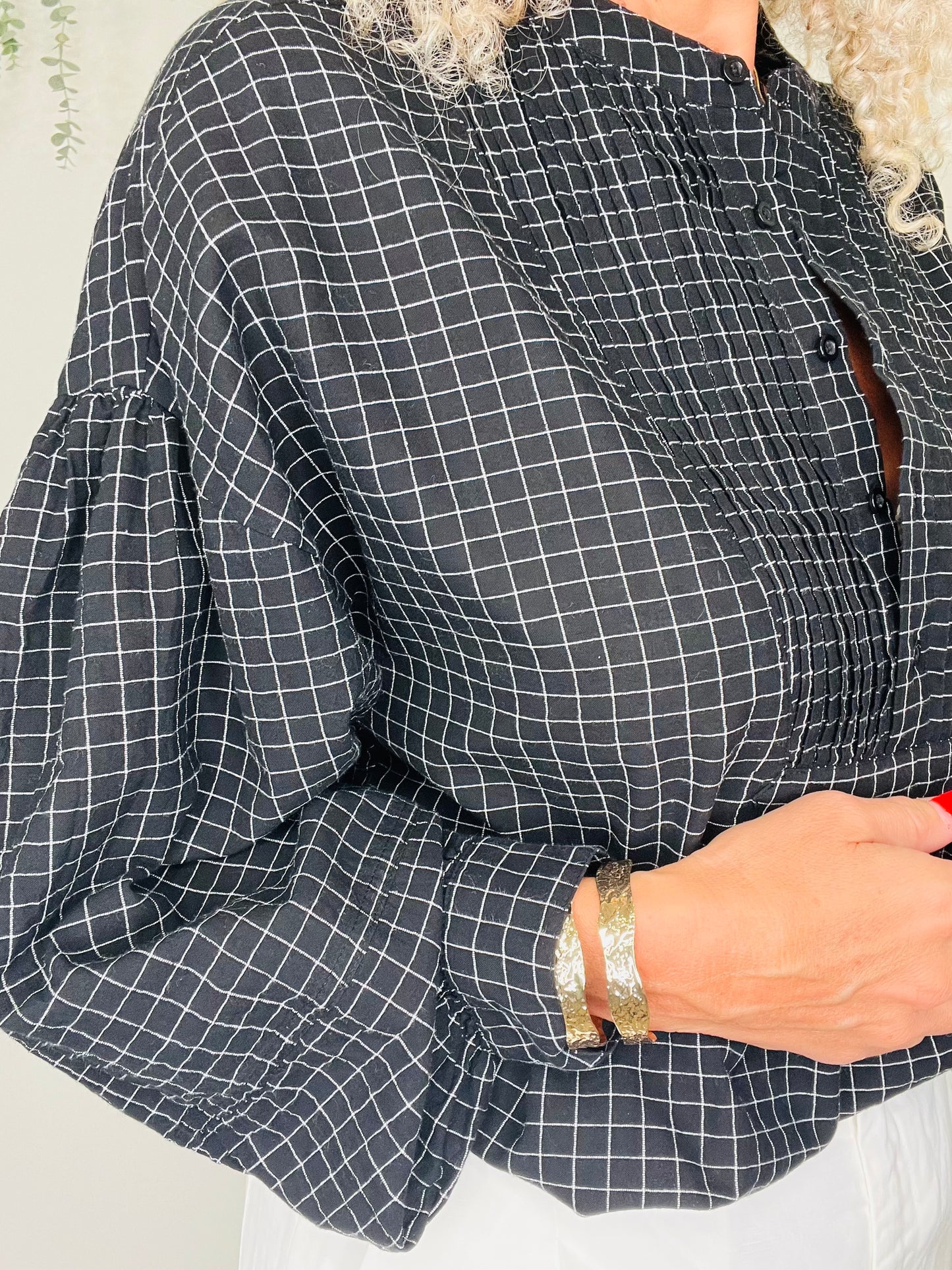 Check Blouse - Size M