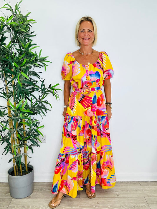 Tiered Cotton Maxi Dress - Size L
