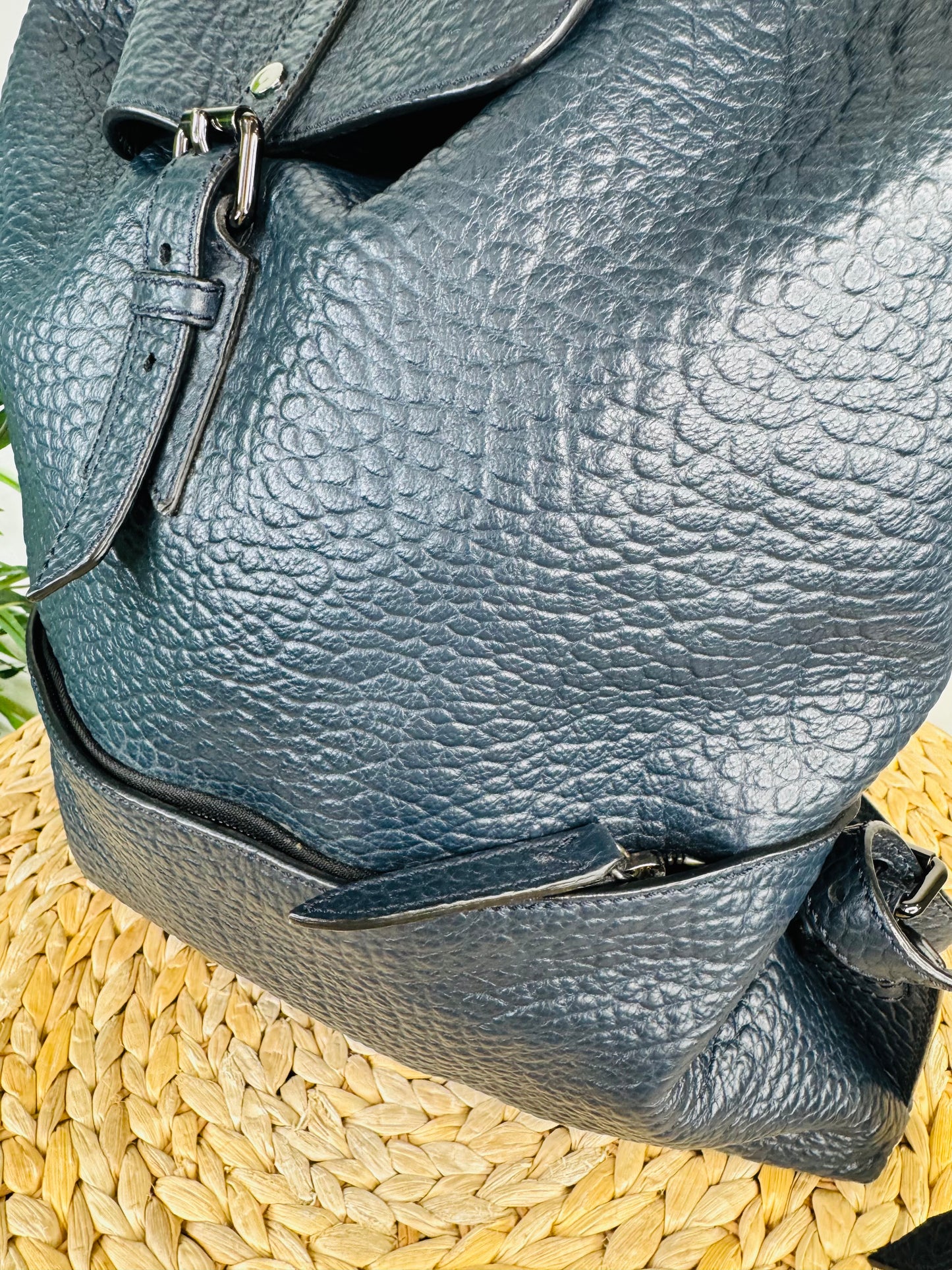 Grained Leather Rucksack