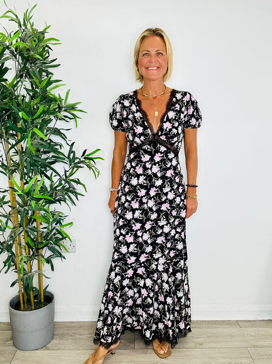 Floral Maxi Dress - Size 8
