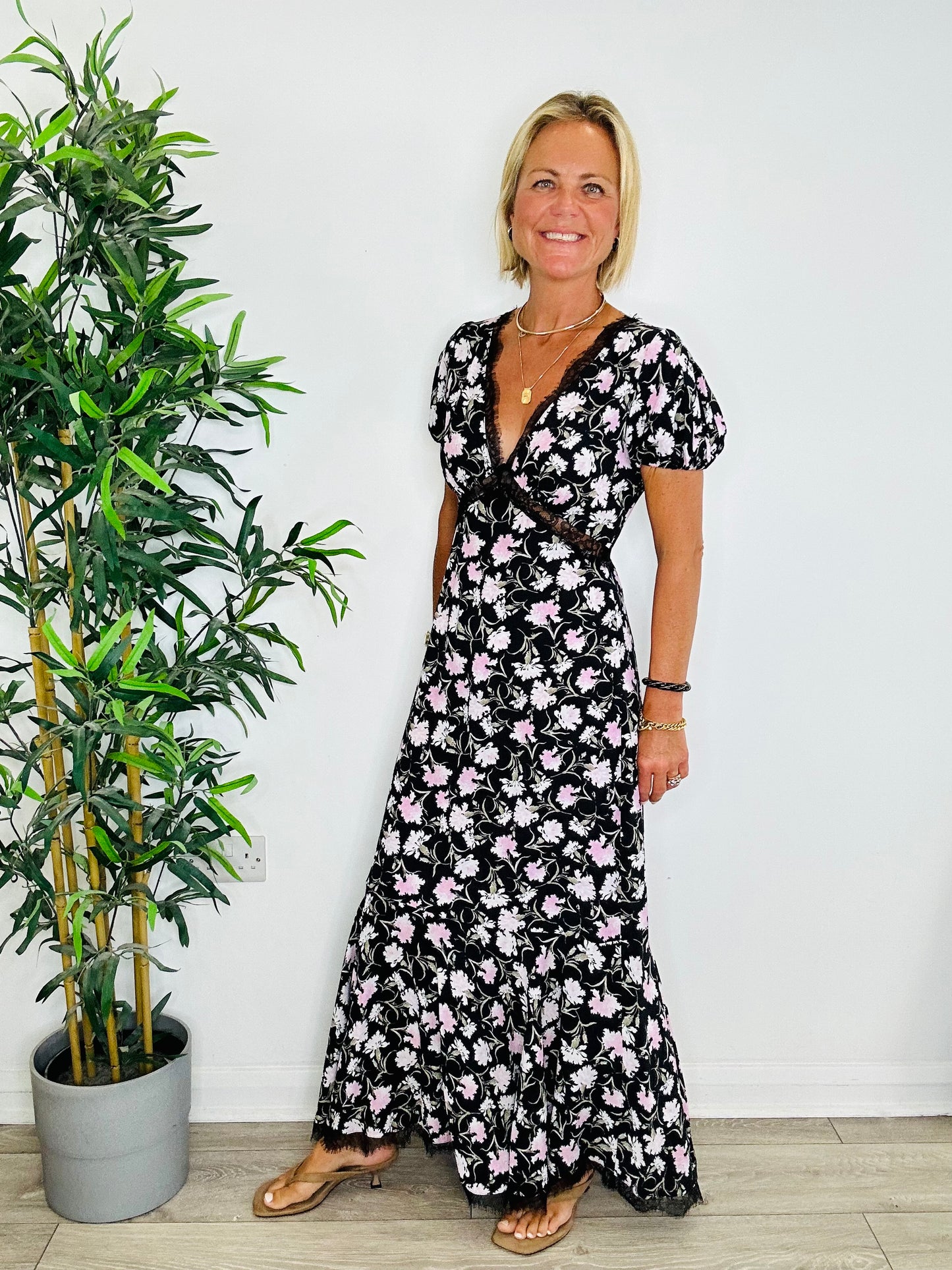Floral Maxi Dress - Size 8
