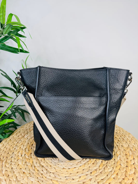 Grained Leather Crossbody Bag