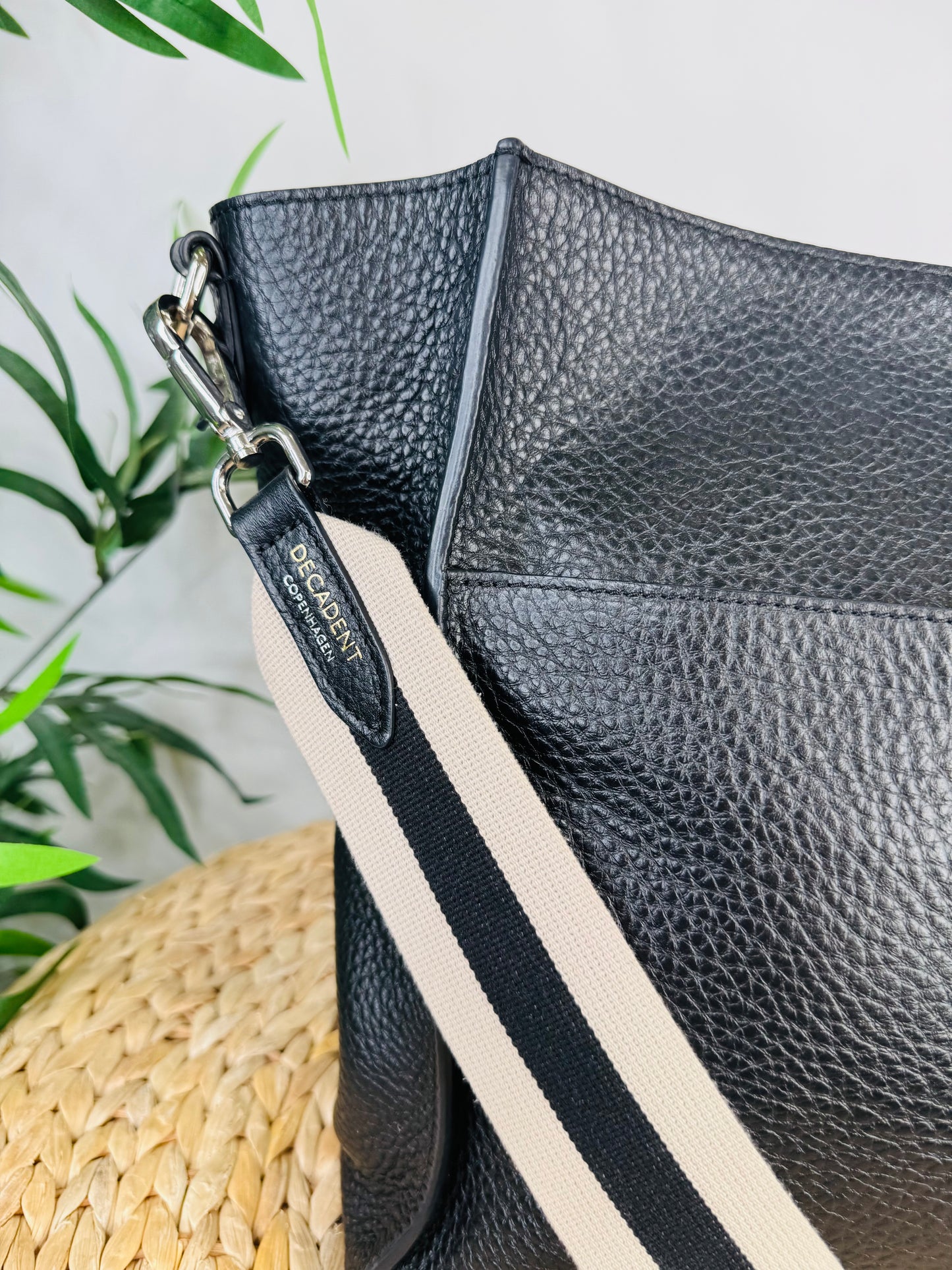 Grained Leather Crossbody Bag