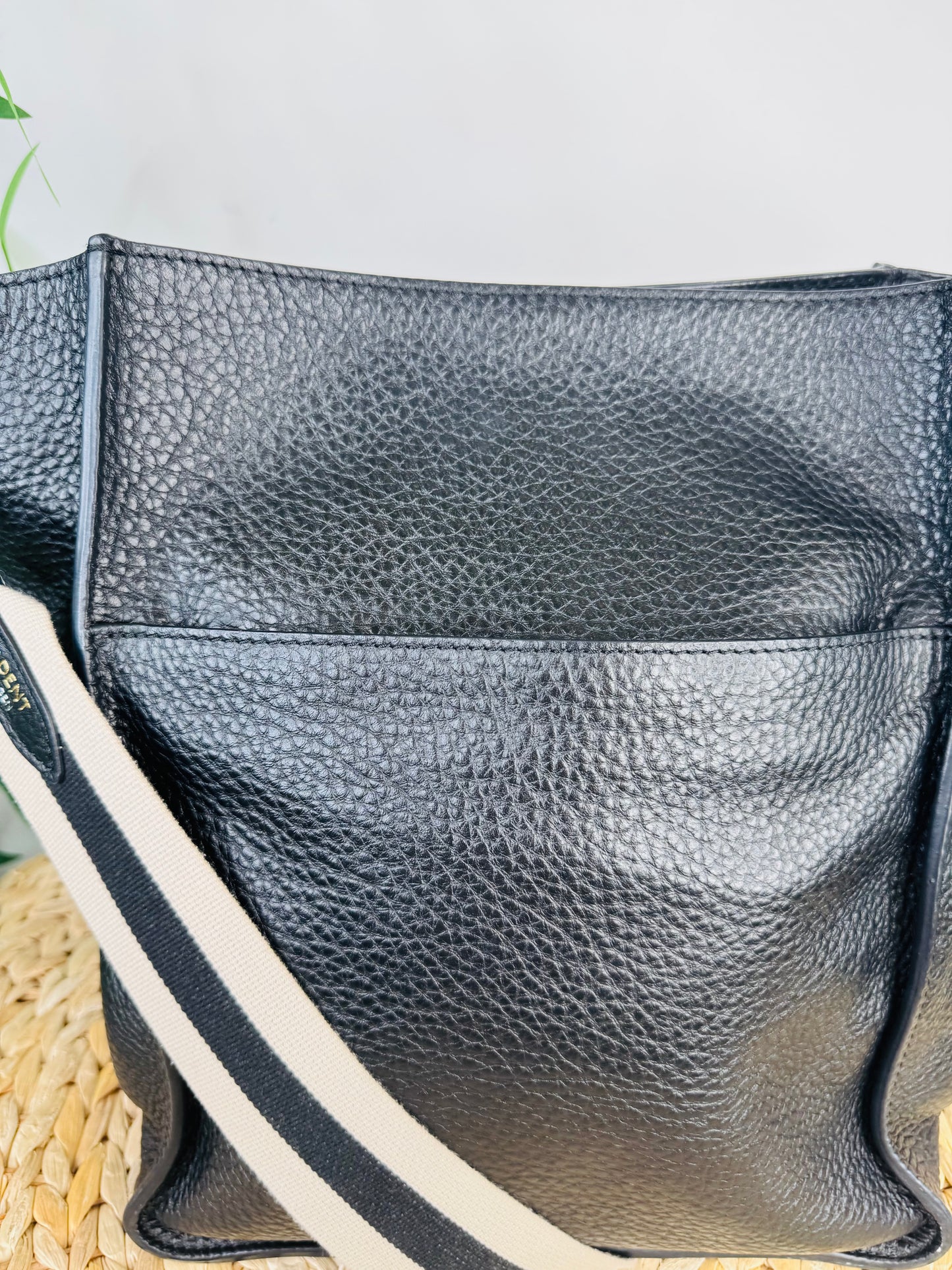 Grained Leather Crossbody Bag