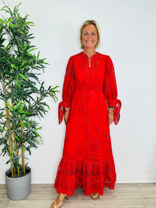 Lace Midi Dress - Size XS