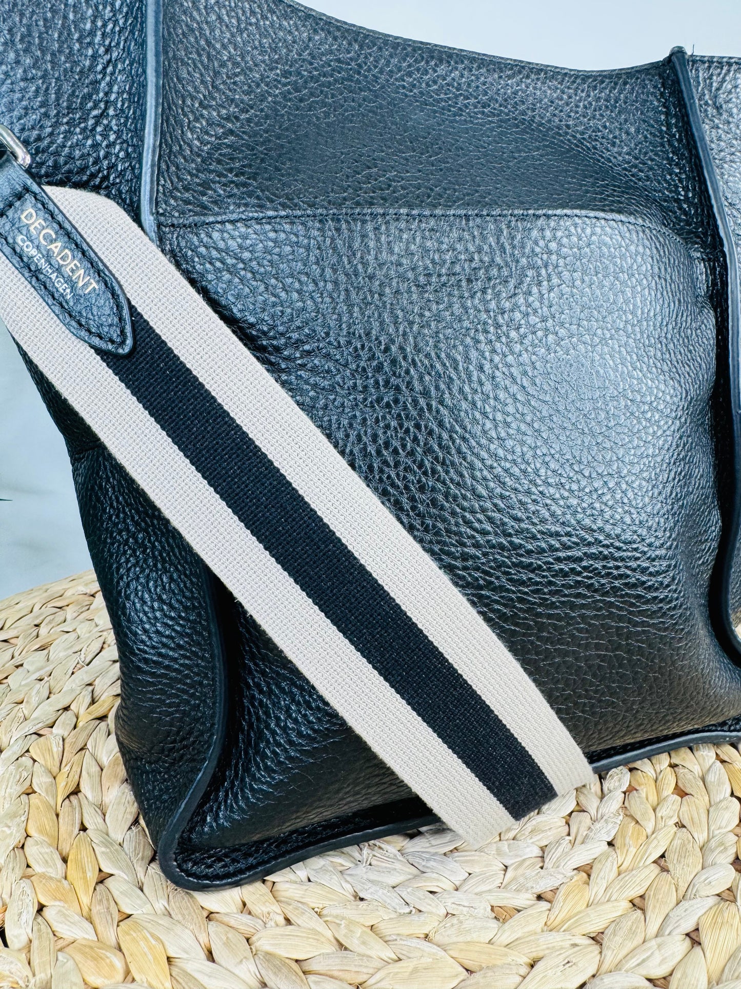 Grained Leather Crossbody Bag