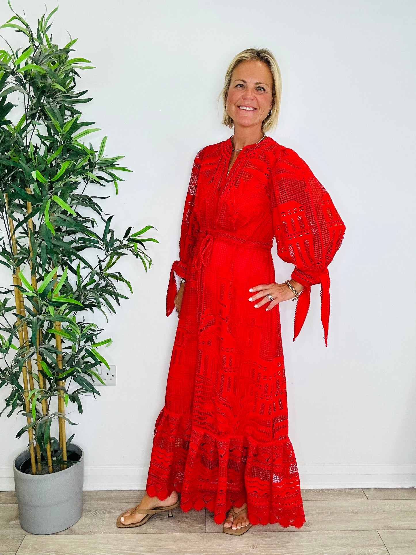Lace Midi Dress - Size XS
