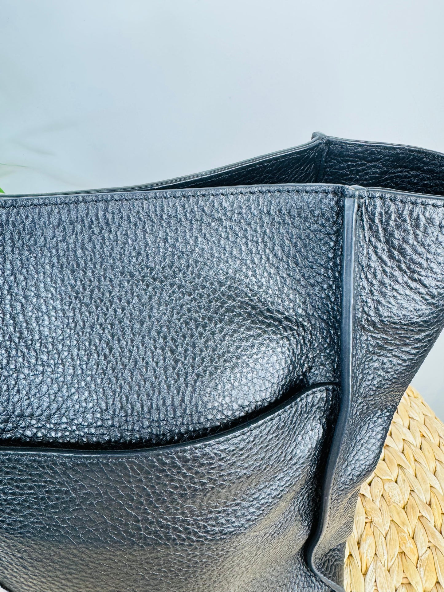 Grained Leather Crossbody Bag