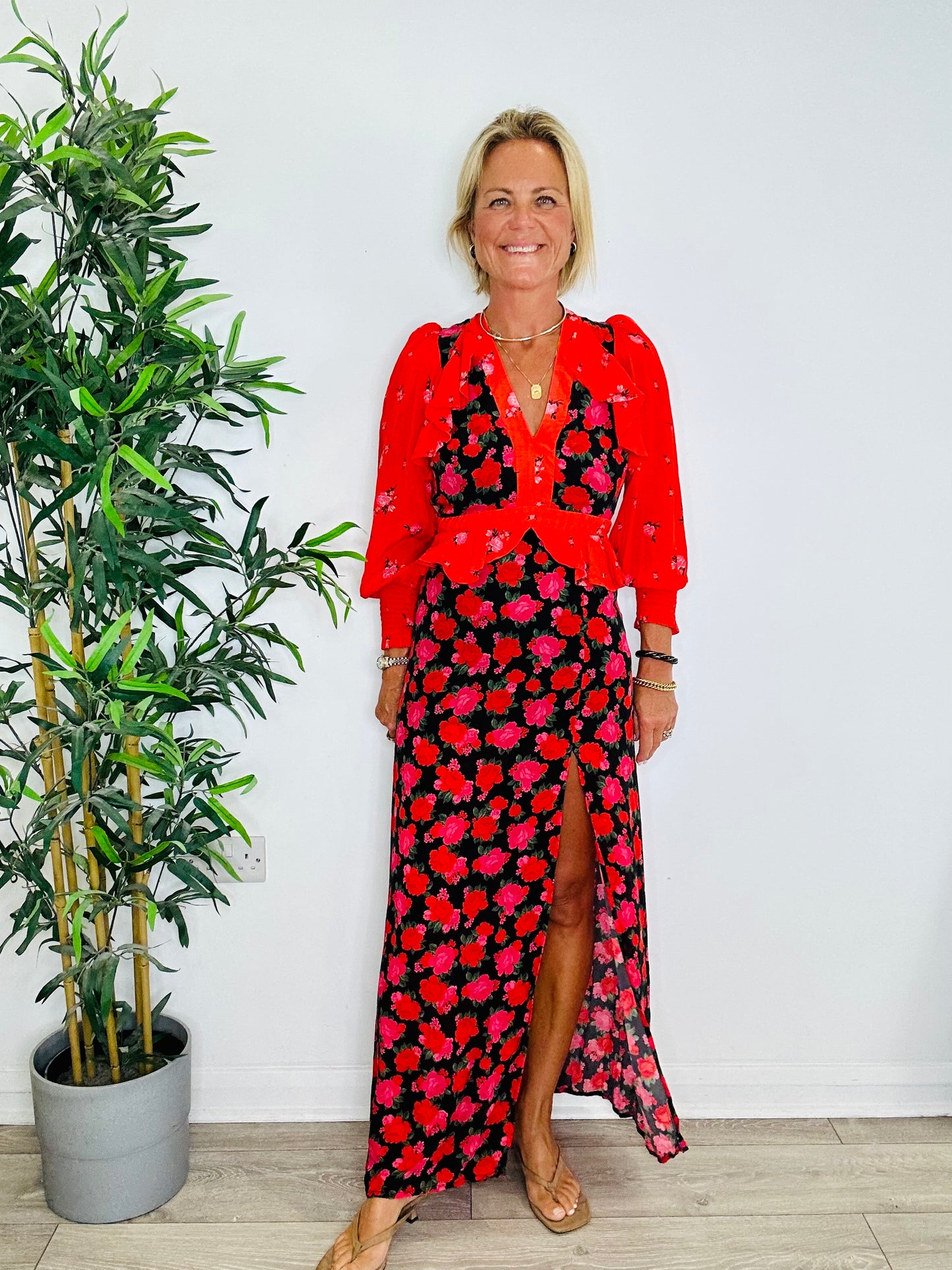 Floral Maxi Dress - Size M