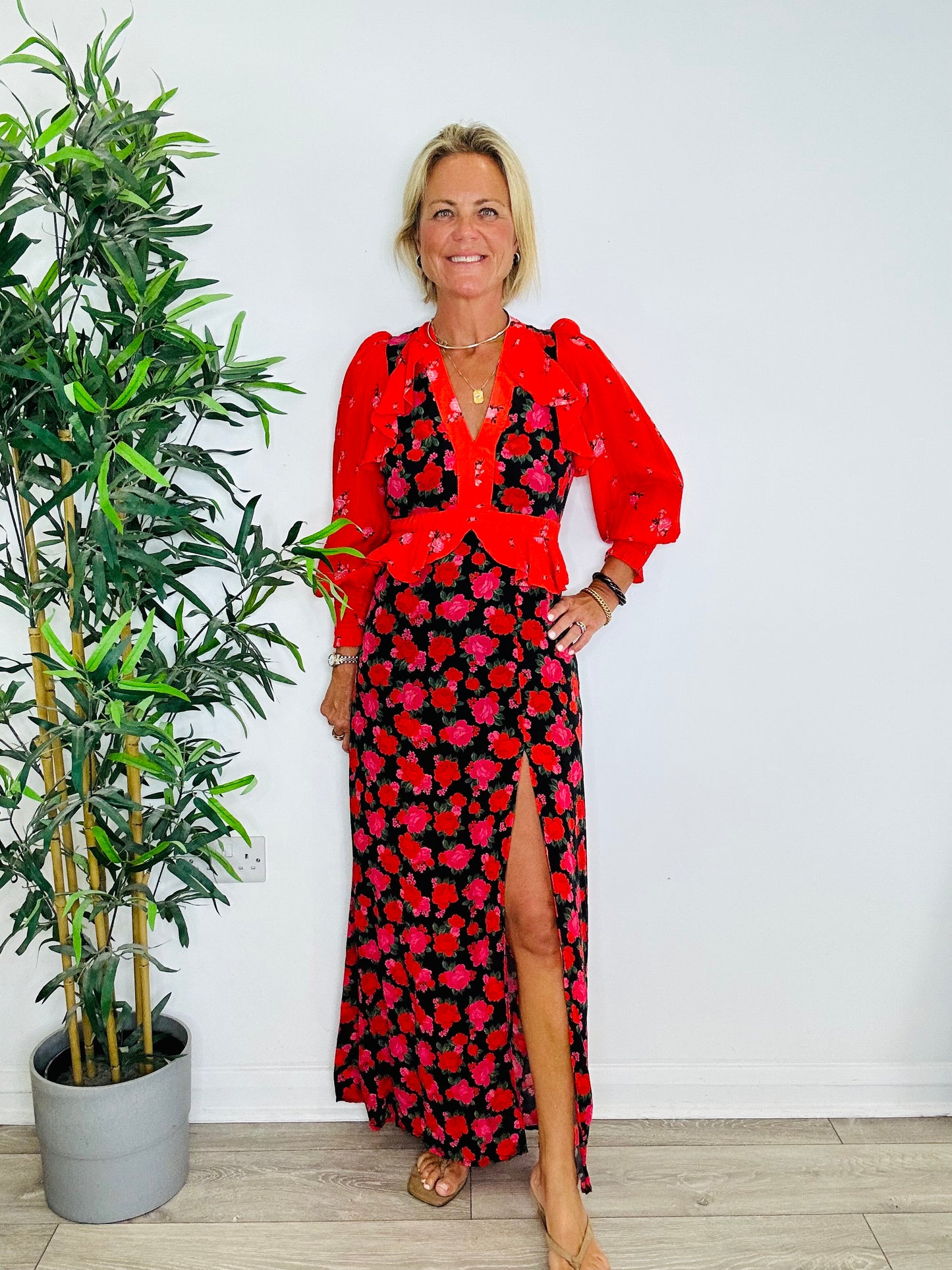Floral Maxi Dress - Size M