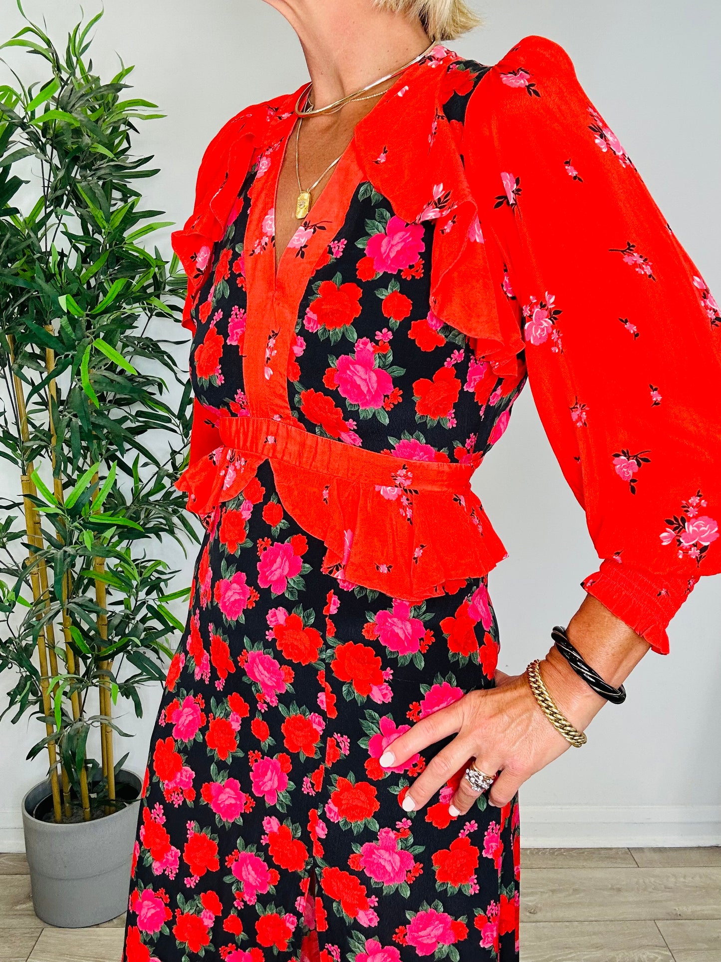 Floral Maxi Dress - Size M