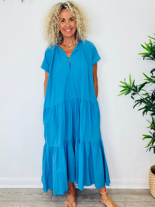 Tiered Cotton Dress - Size 40