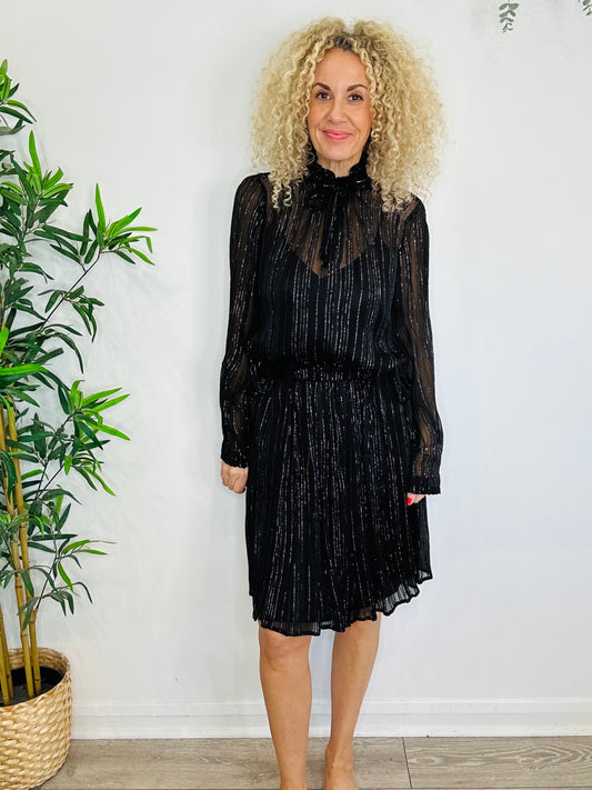 Metallic Stripe Dress - Size 42