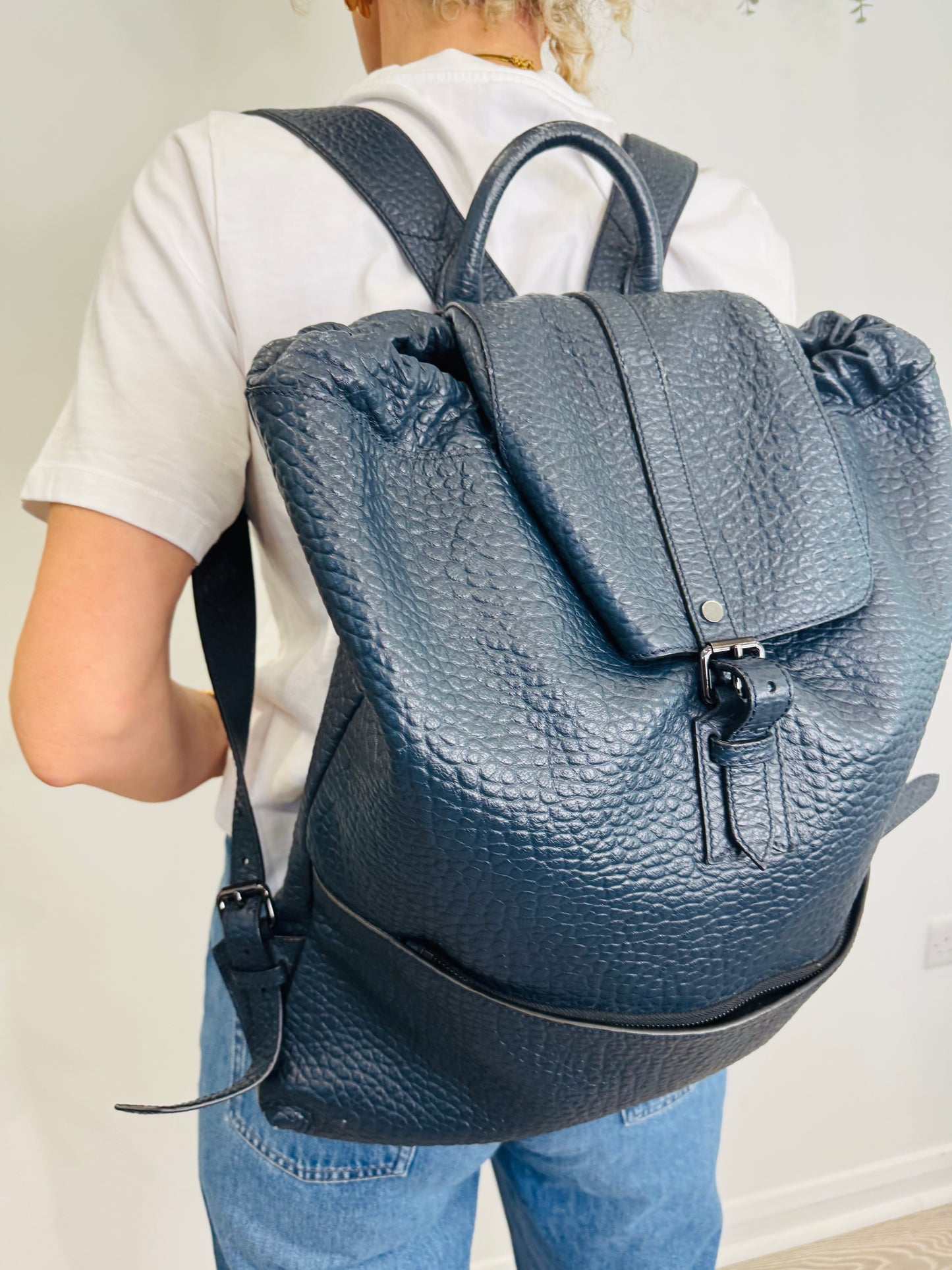 Grained Leather Rucksack