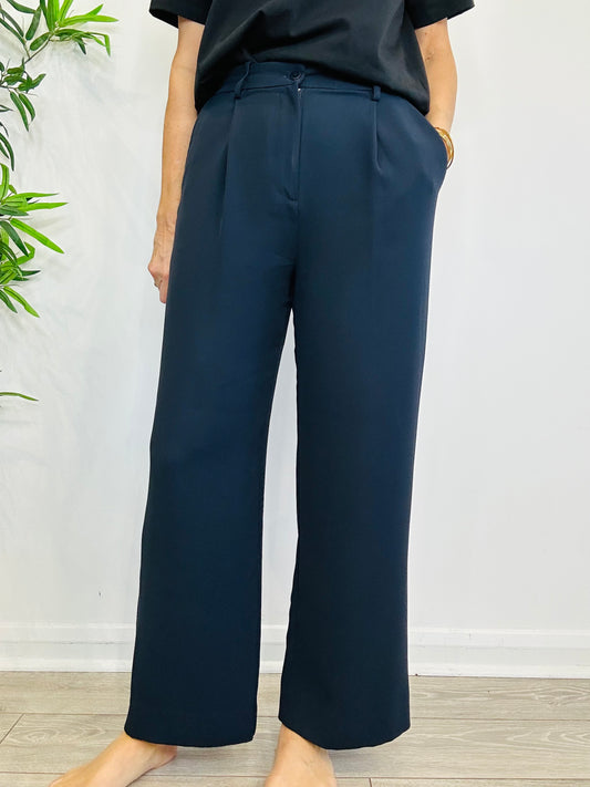 Wide Leg Trousers - Size S