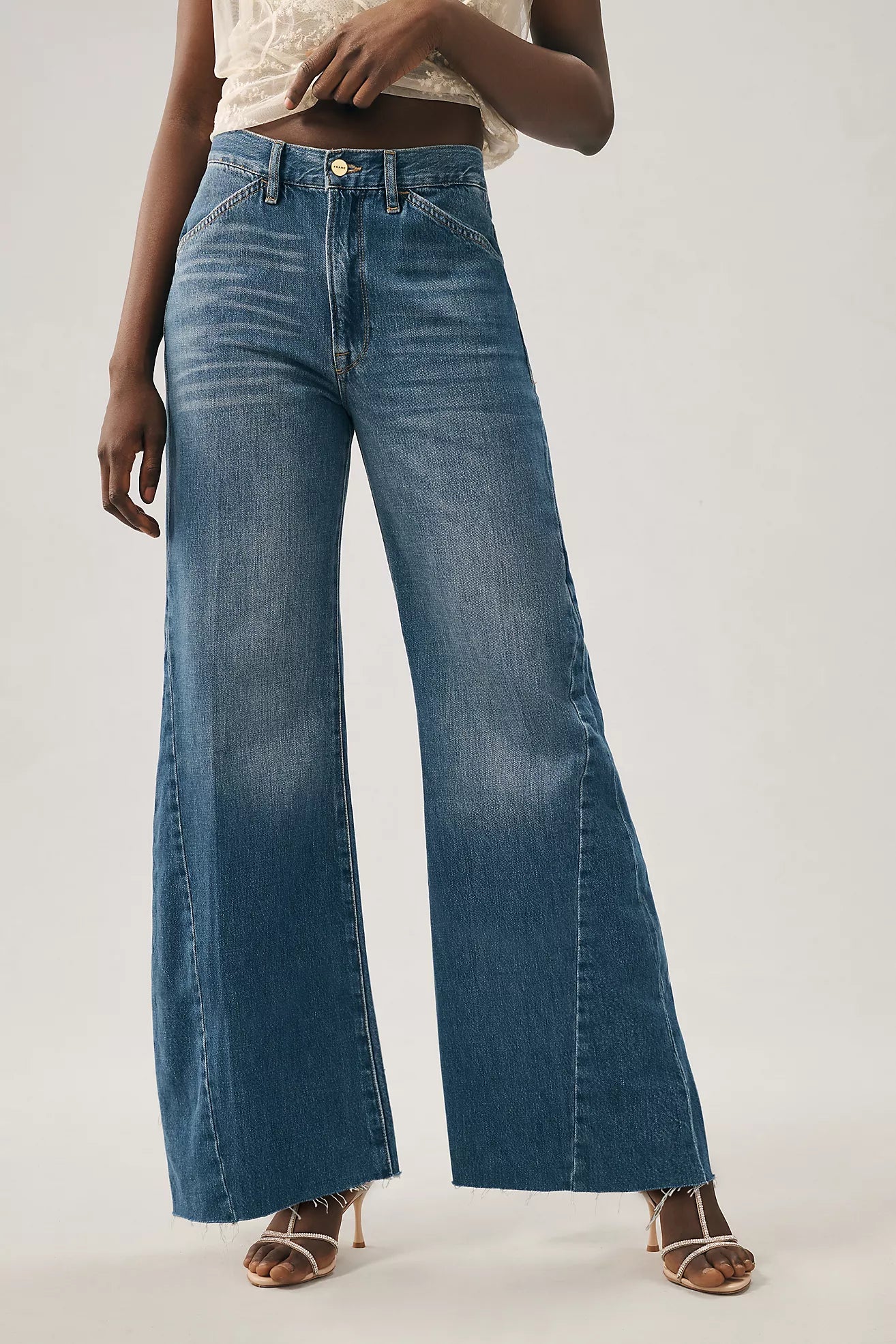 Le Baggy Palazzo Jeans - Size 24