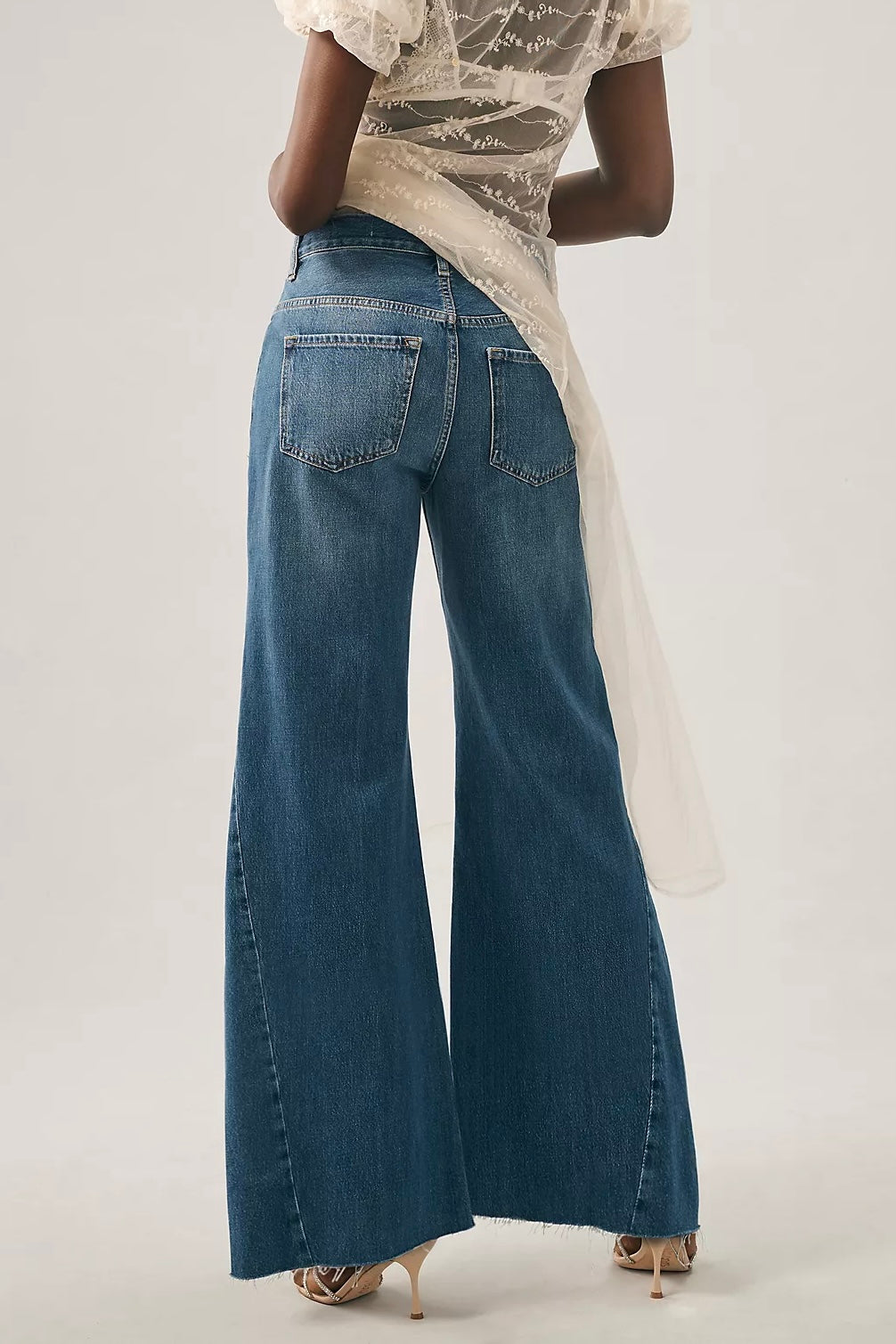 Le Baggy Palazzo Jeans - Size 24