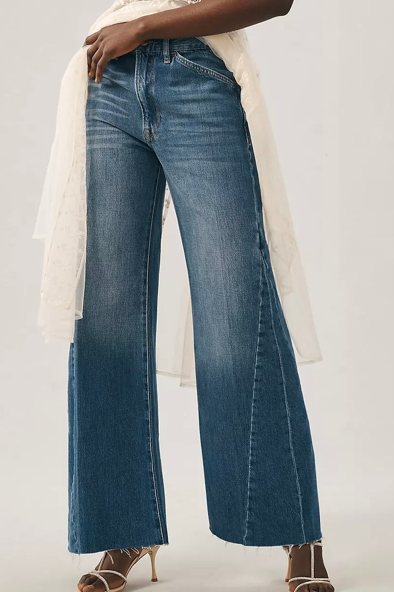Le Baggy Palazzo Jeans - Size 24