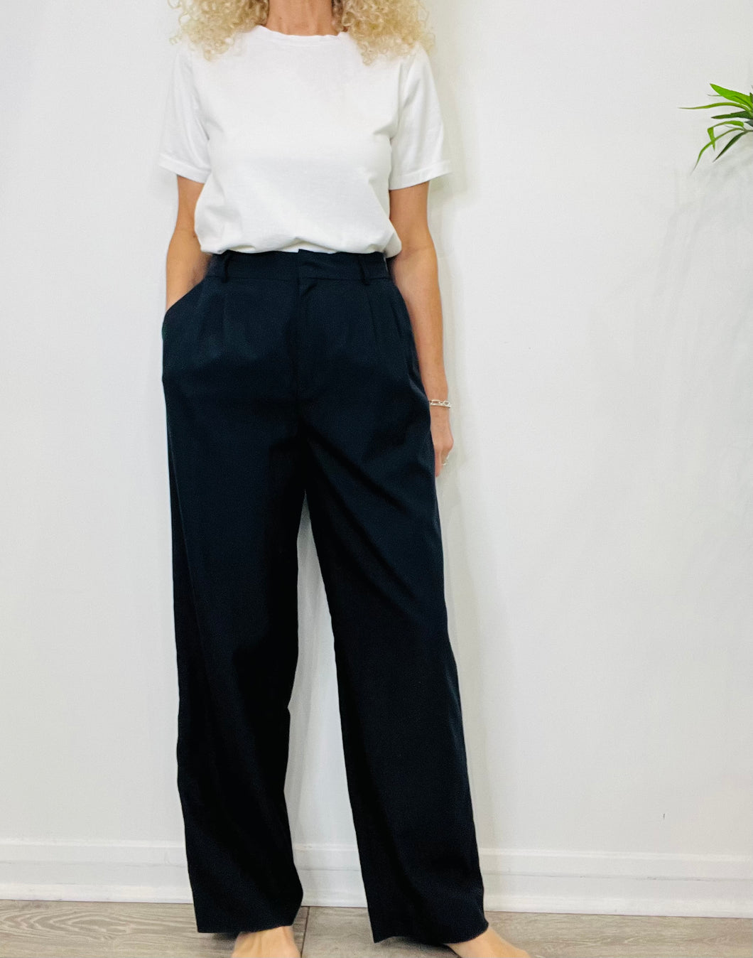 Wide Leg Trousers - Size 38