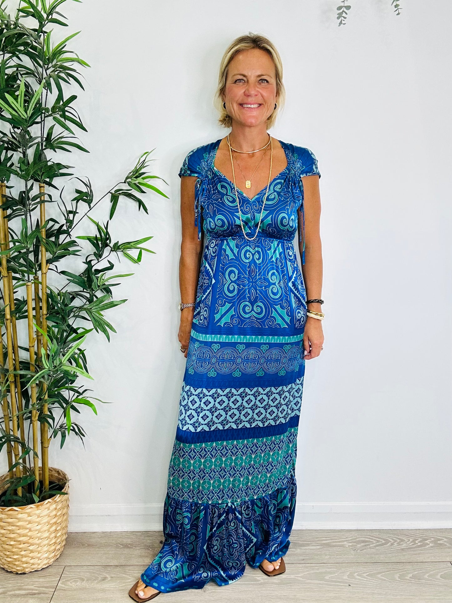 Silk Maxi Dress - Size XS
