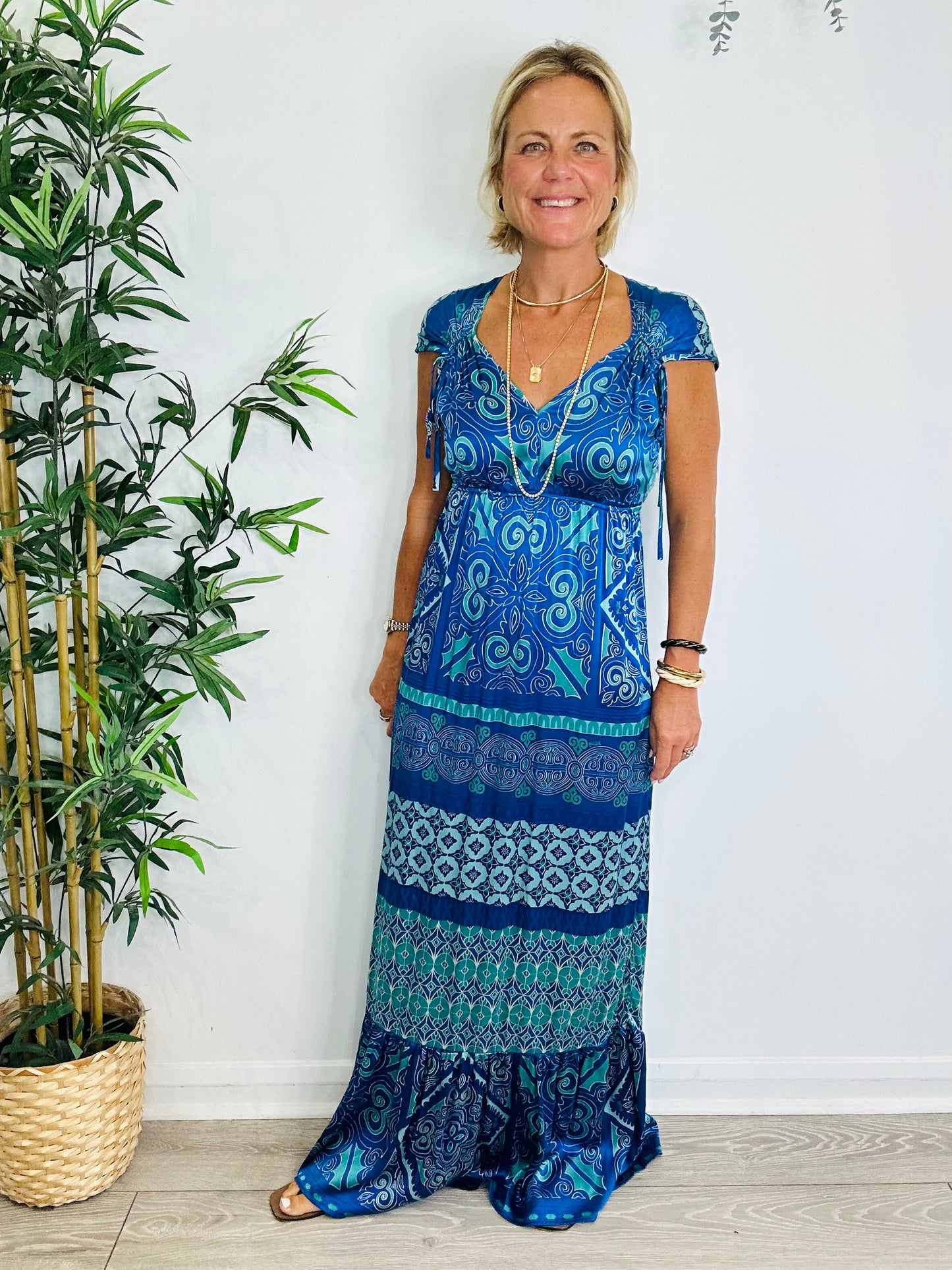 Silk Maxi Dress - Size XS