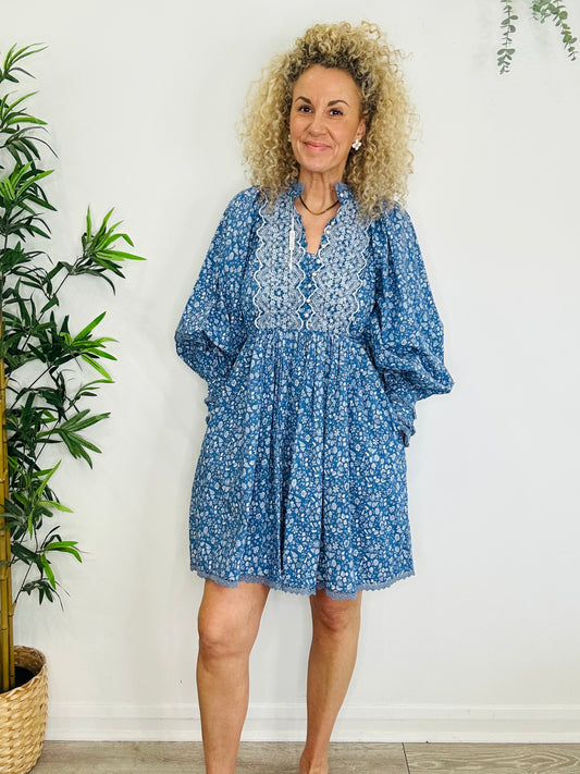 Floral Short Dress - Size M