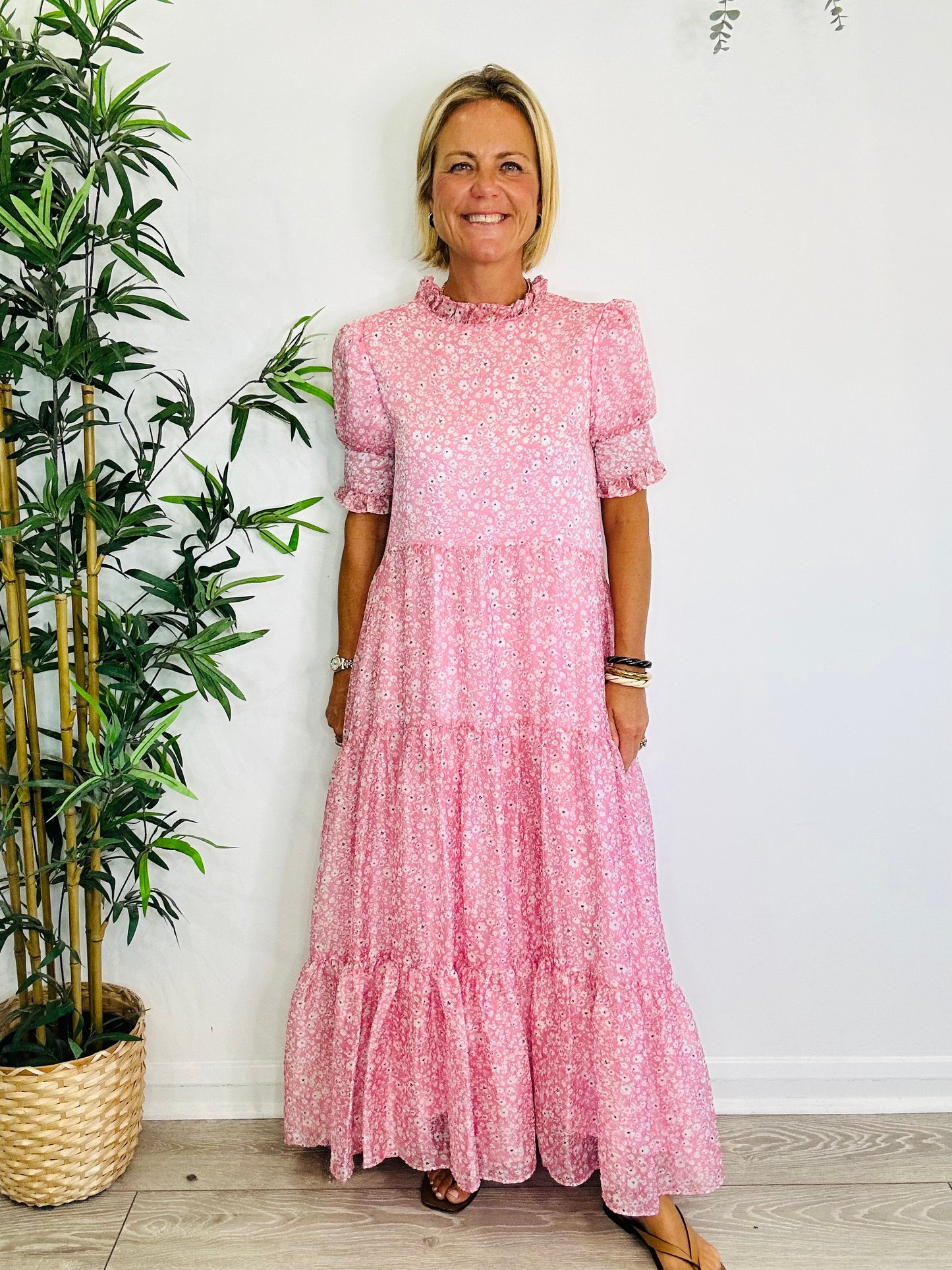 Tiered Floral Dress - Size S