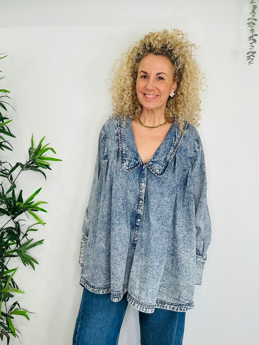 Oversized Denim Shirt - Size M