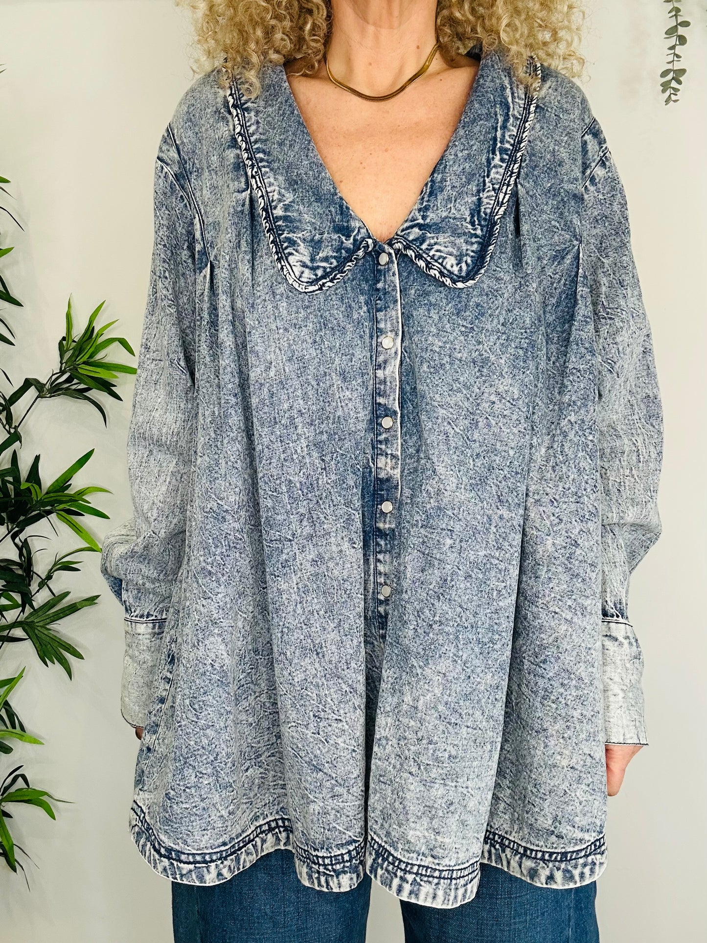Oversized Denim Shirt - Size M