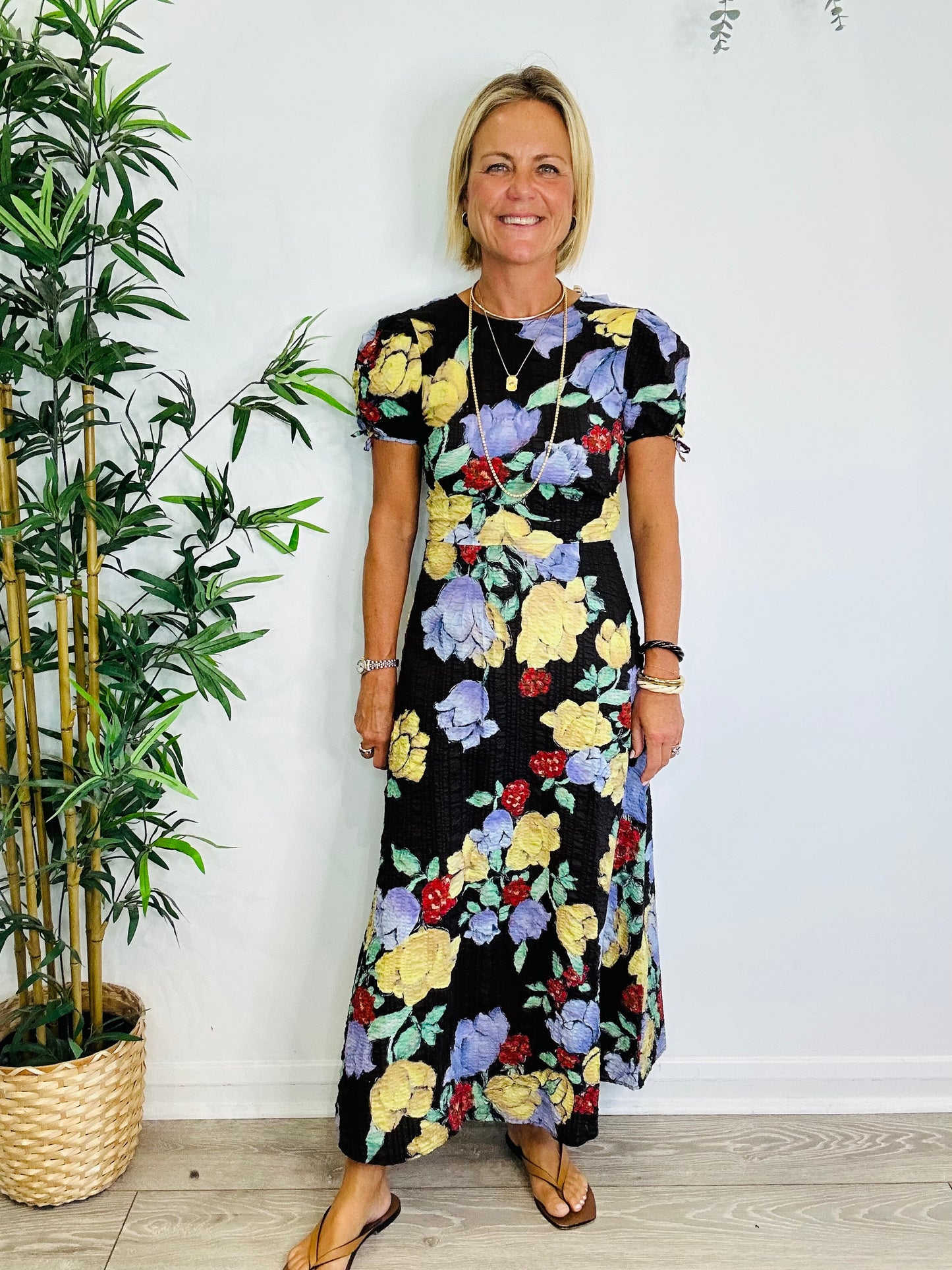 Crinkle Cotton Dress - Size 34