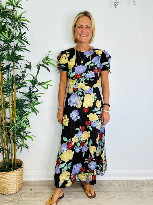 Crinkle Cotton Dress - Size 34