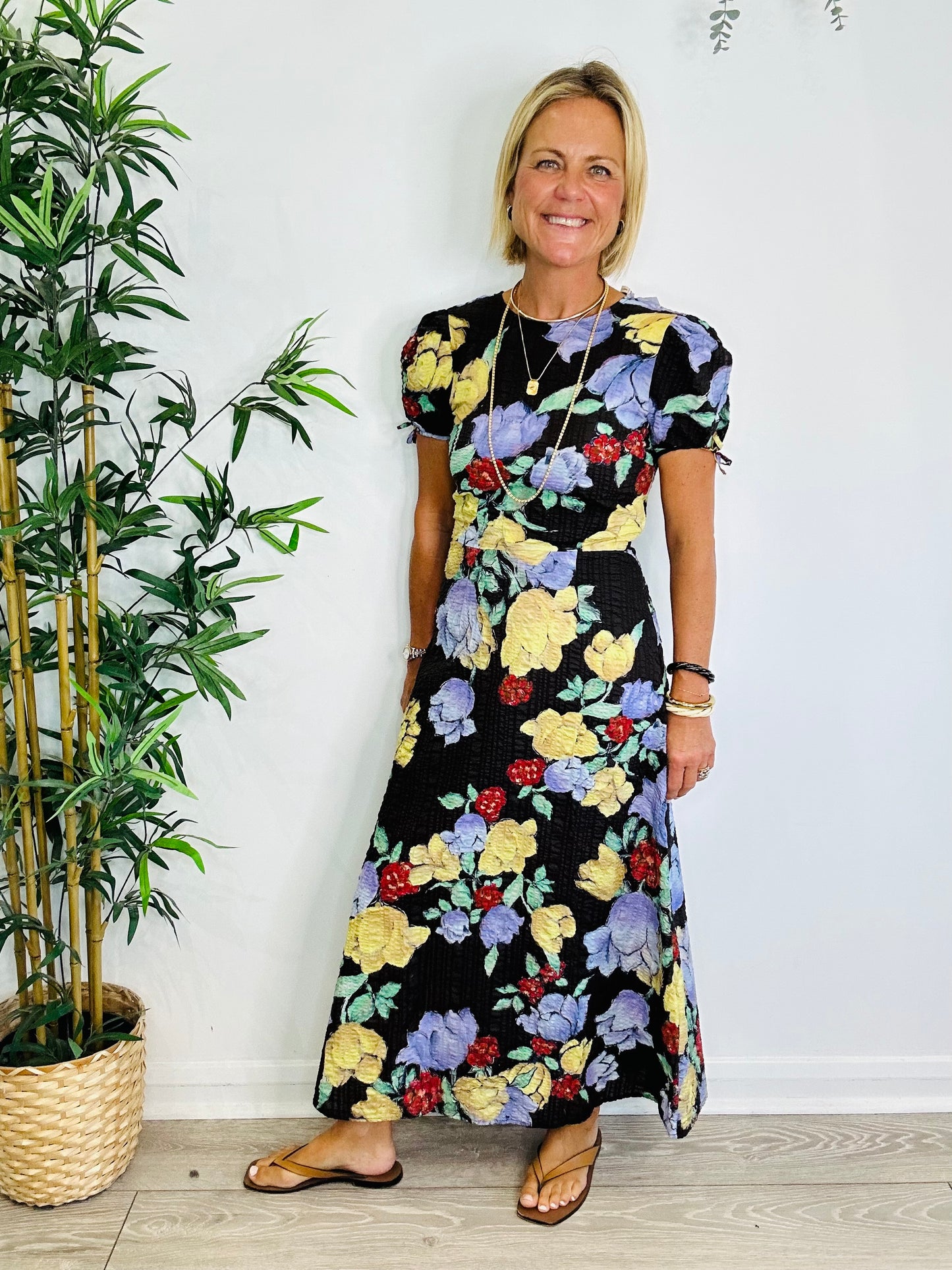 Crinkle Cotton Dress - Size 34