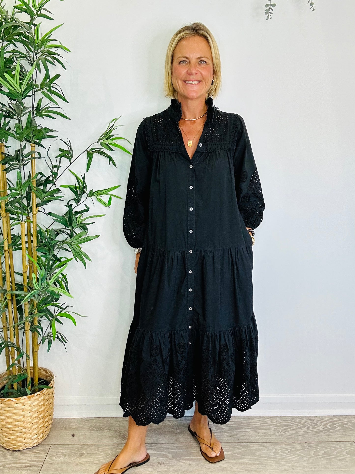 Cotton Shirt Dress - Size XS