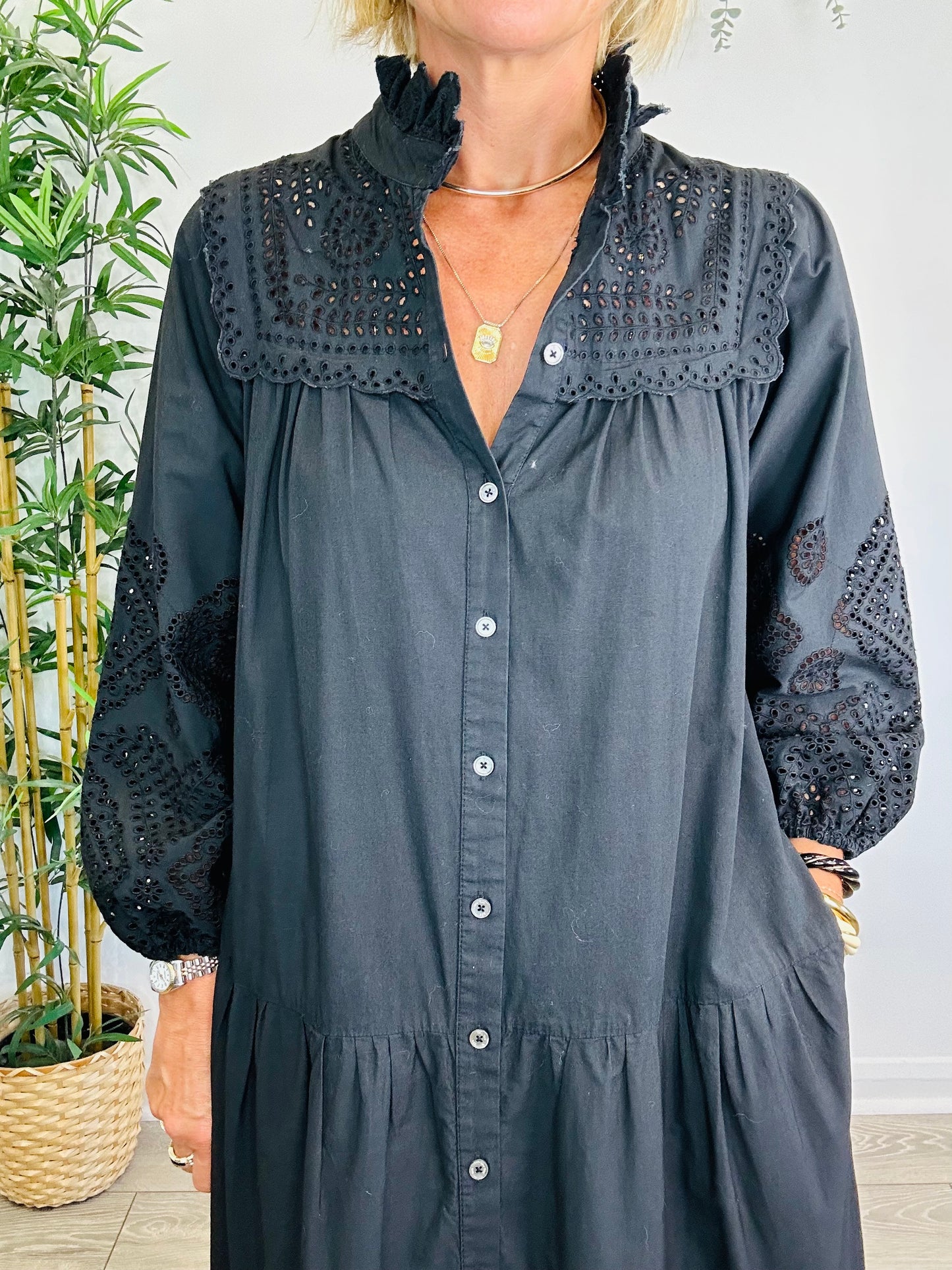 Cotton Shirt Dress - Size XS