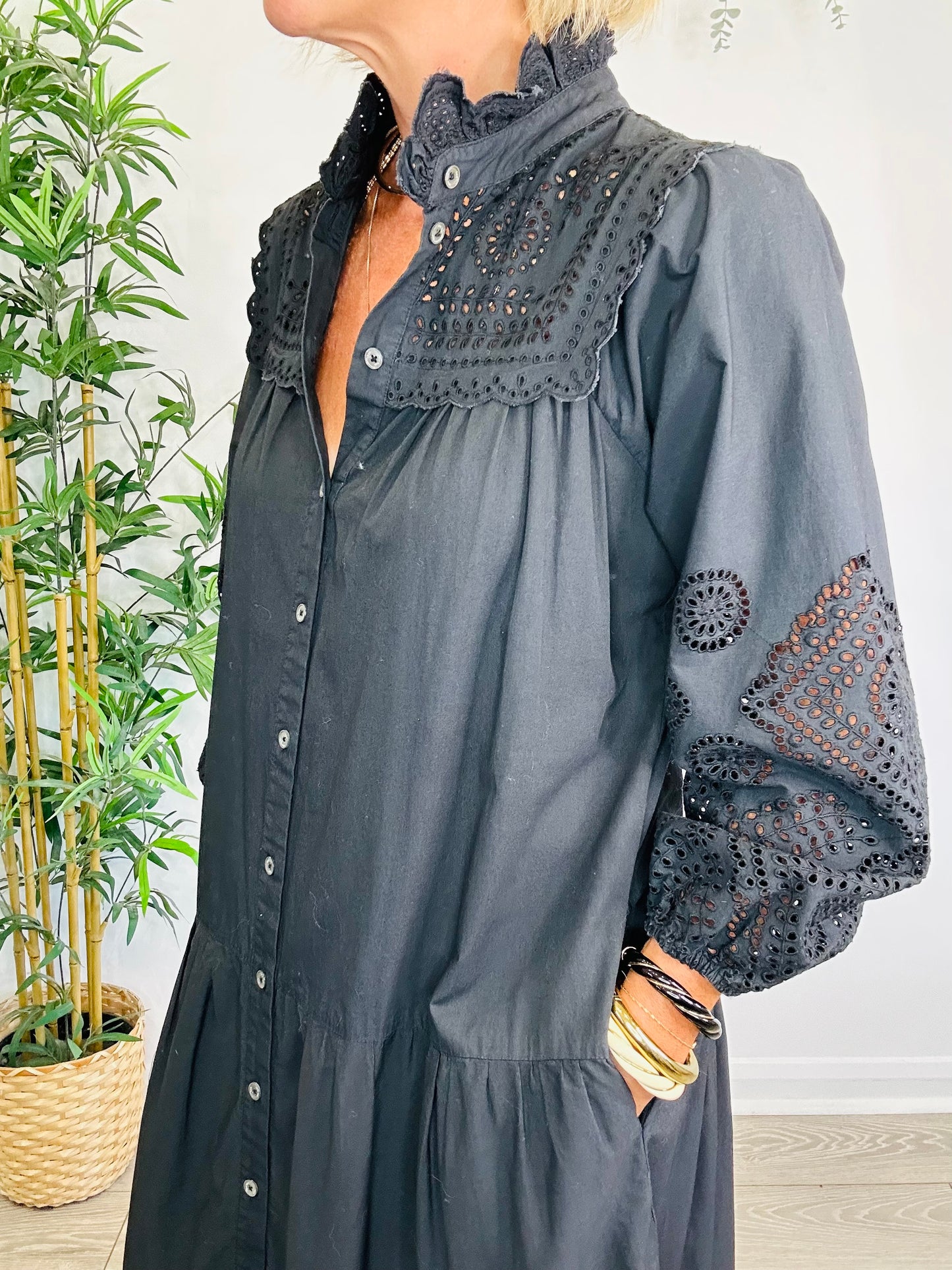 Cotton Shirt Dress - Size XS