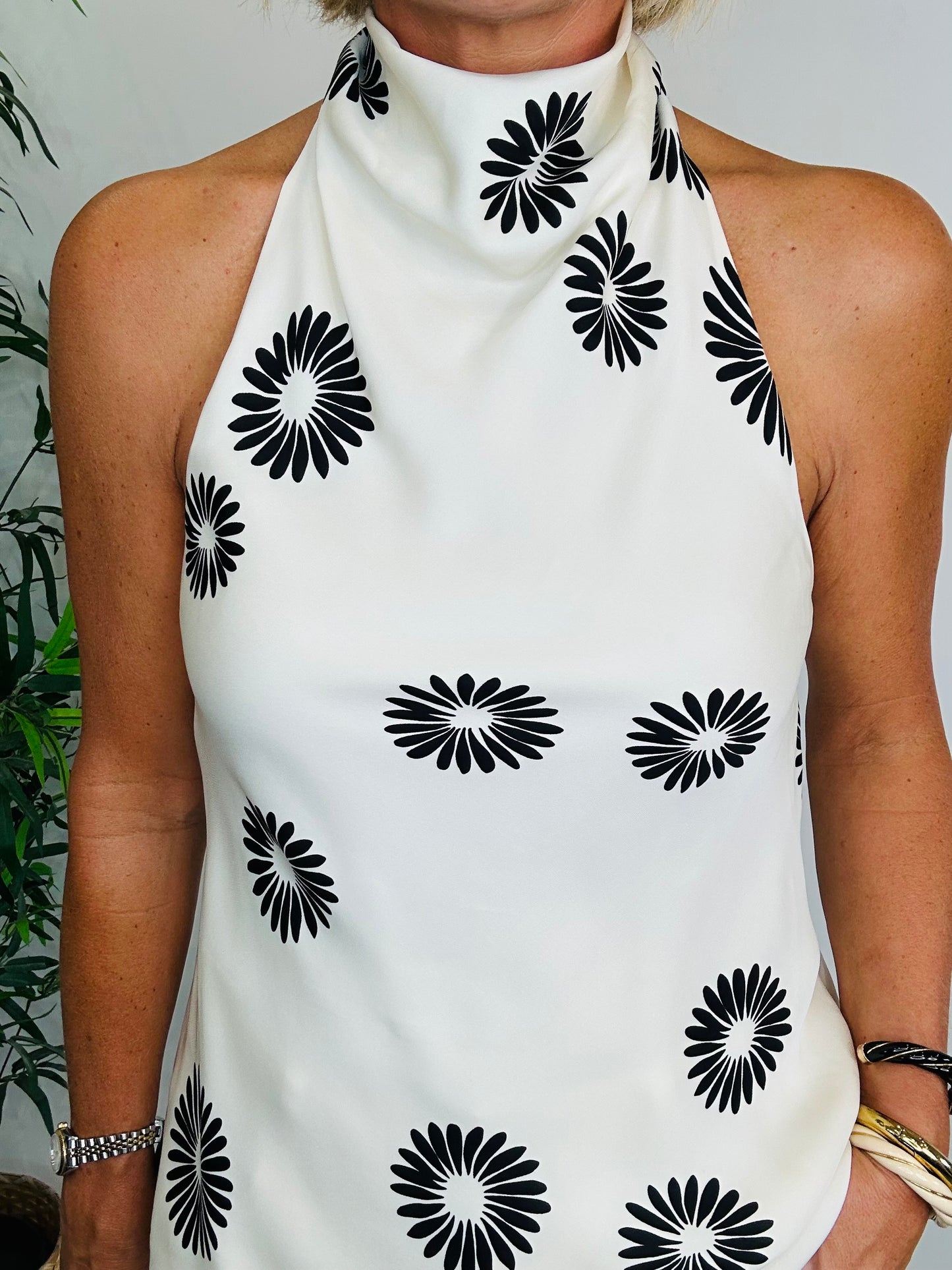 Silk Halterneck Top - Size 10