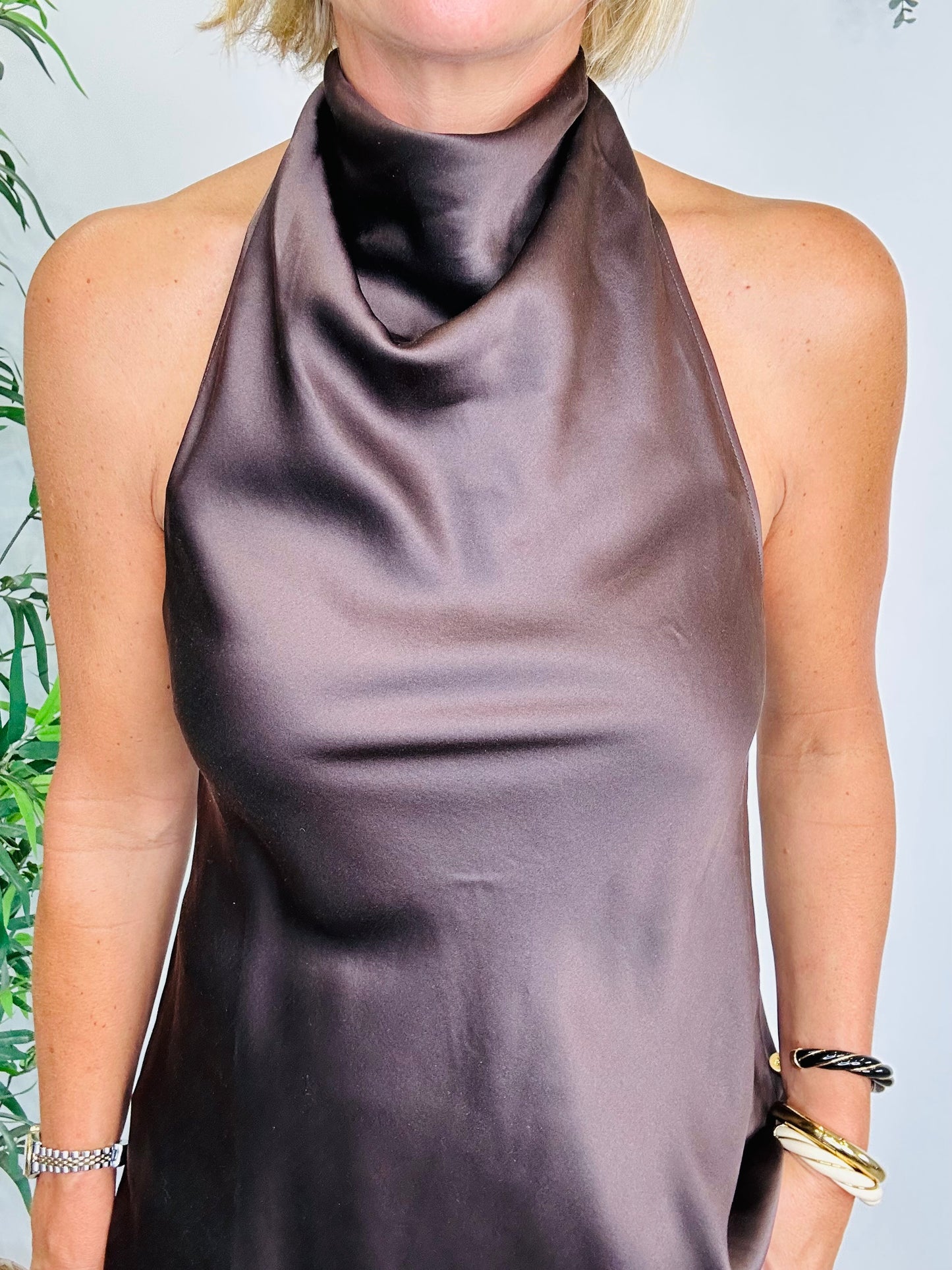 Silk Halterneck Top - Size 10