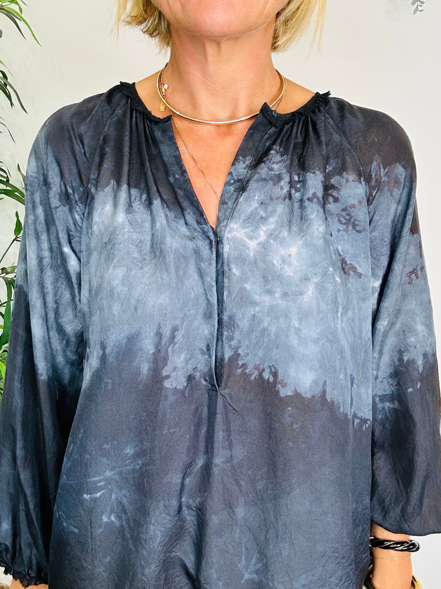 Silk Tie Dye Blouse - Size 0