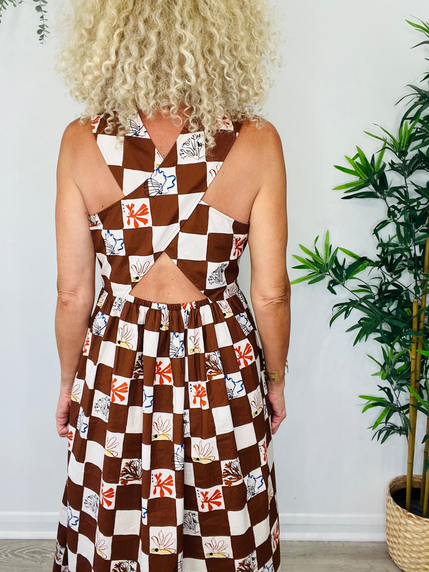 Check Cotton Dress - Size 10