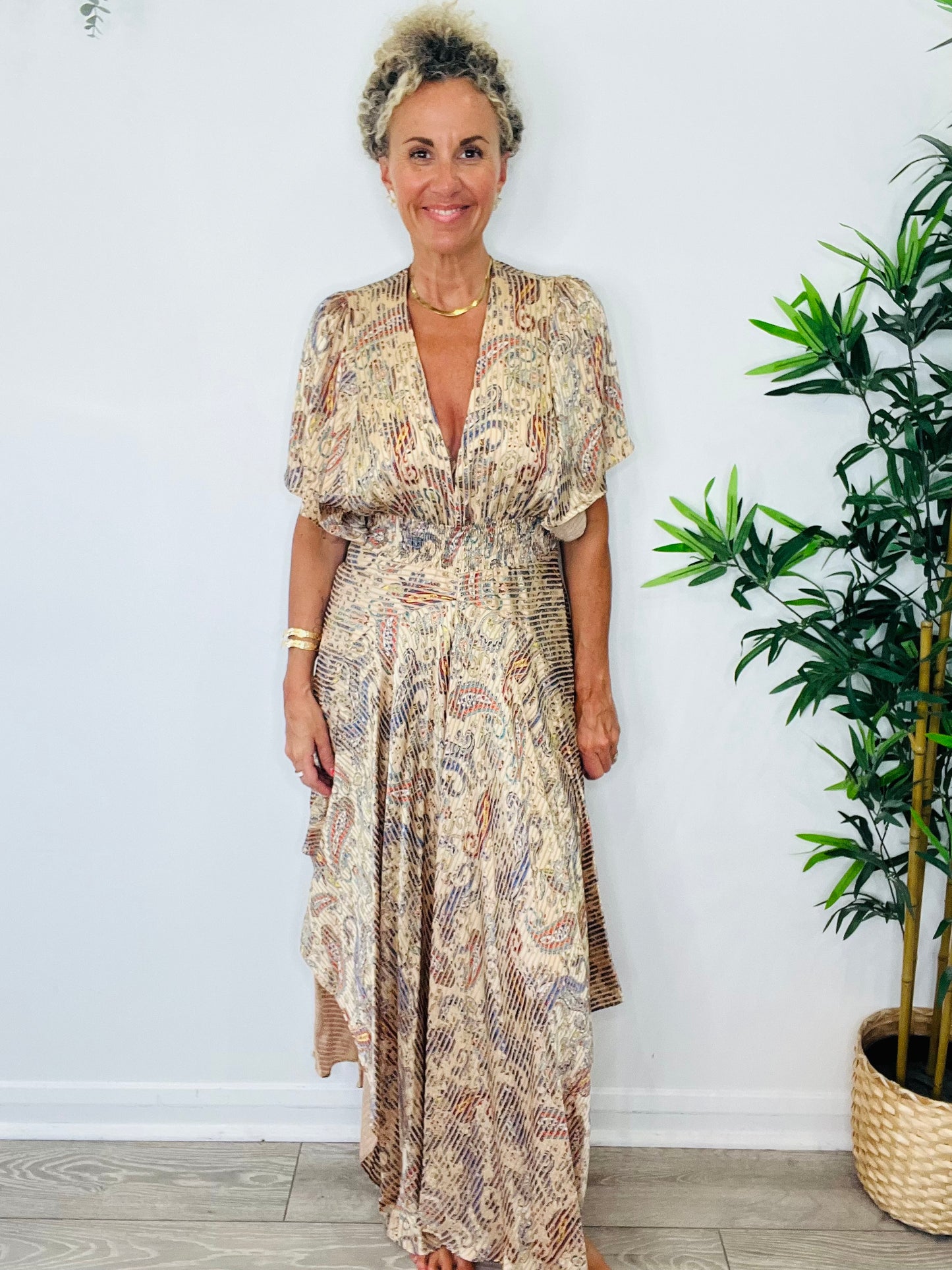 Paisley Print Dress - Size 40
