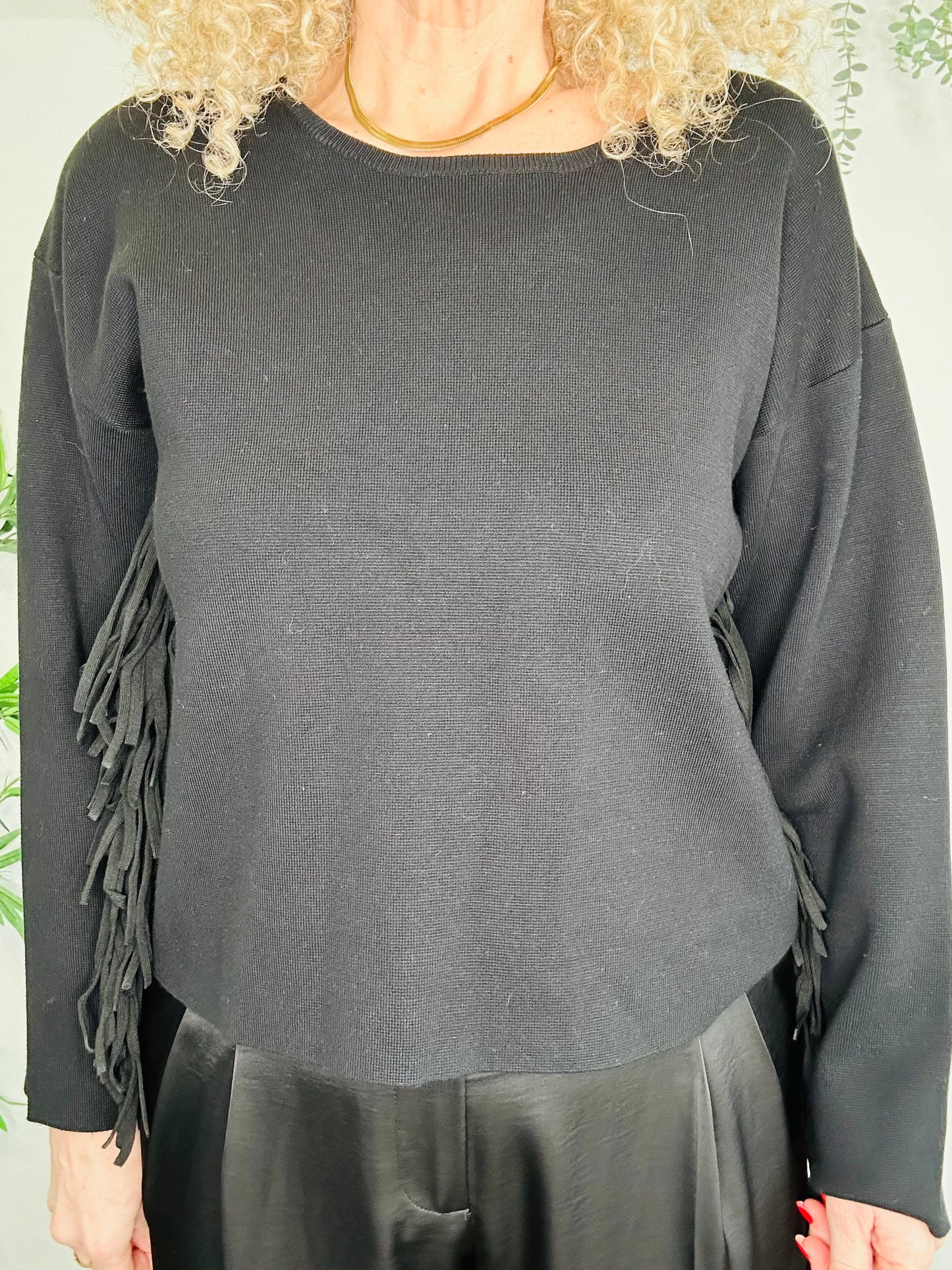 Fringed Jumper - Size 38
