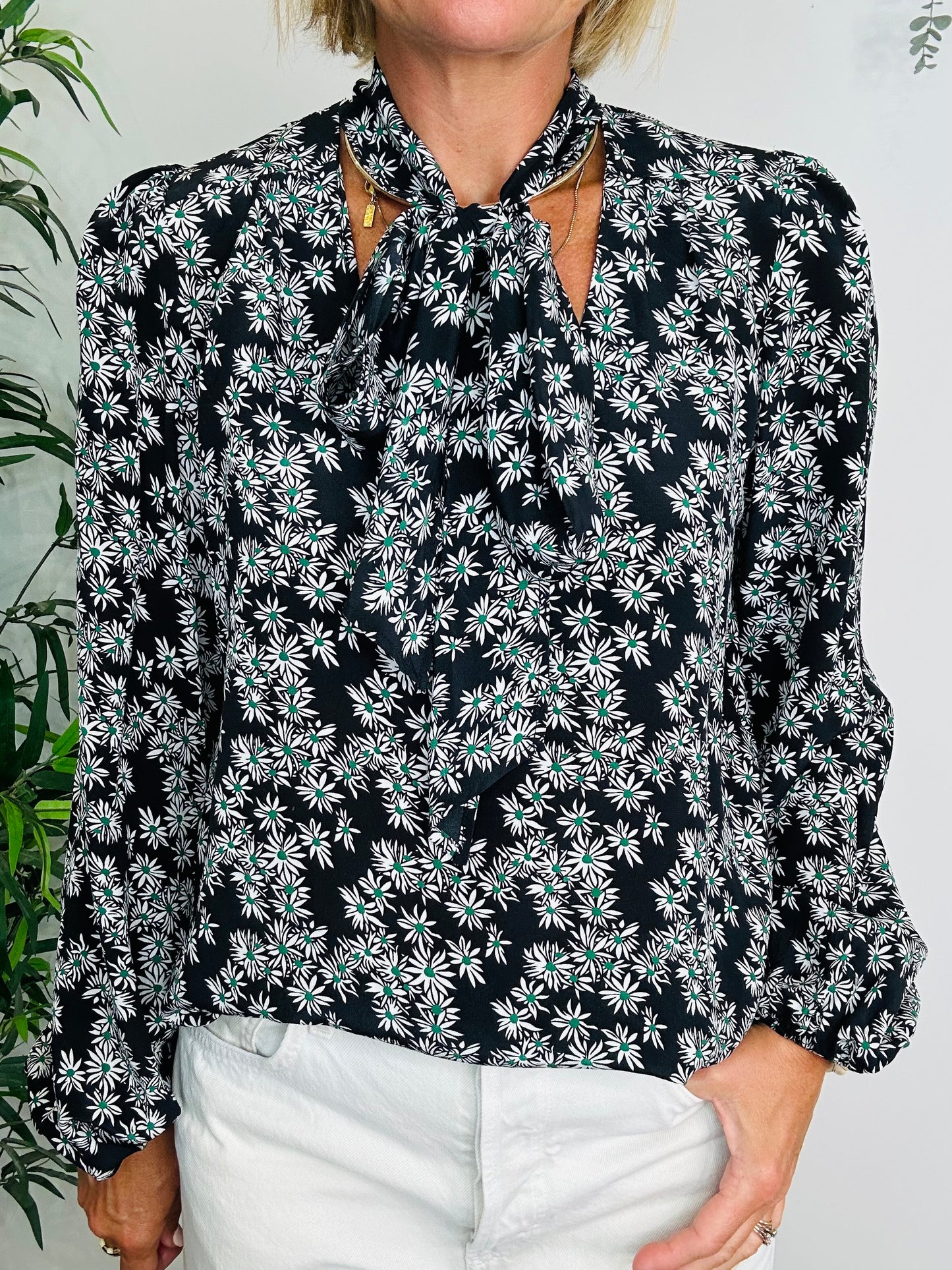 Silk Moss Blouse - Size M