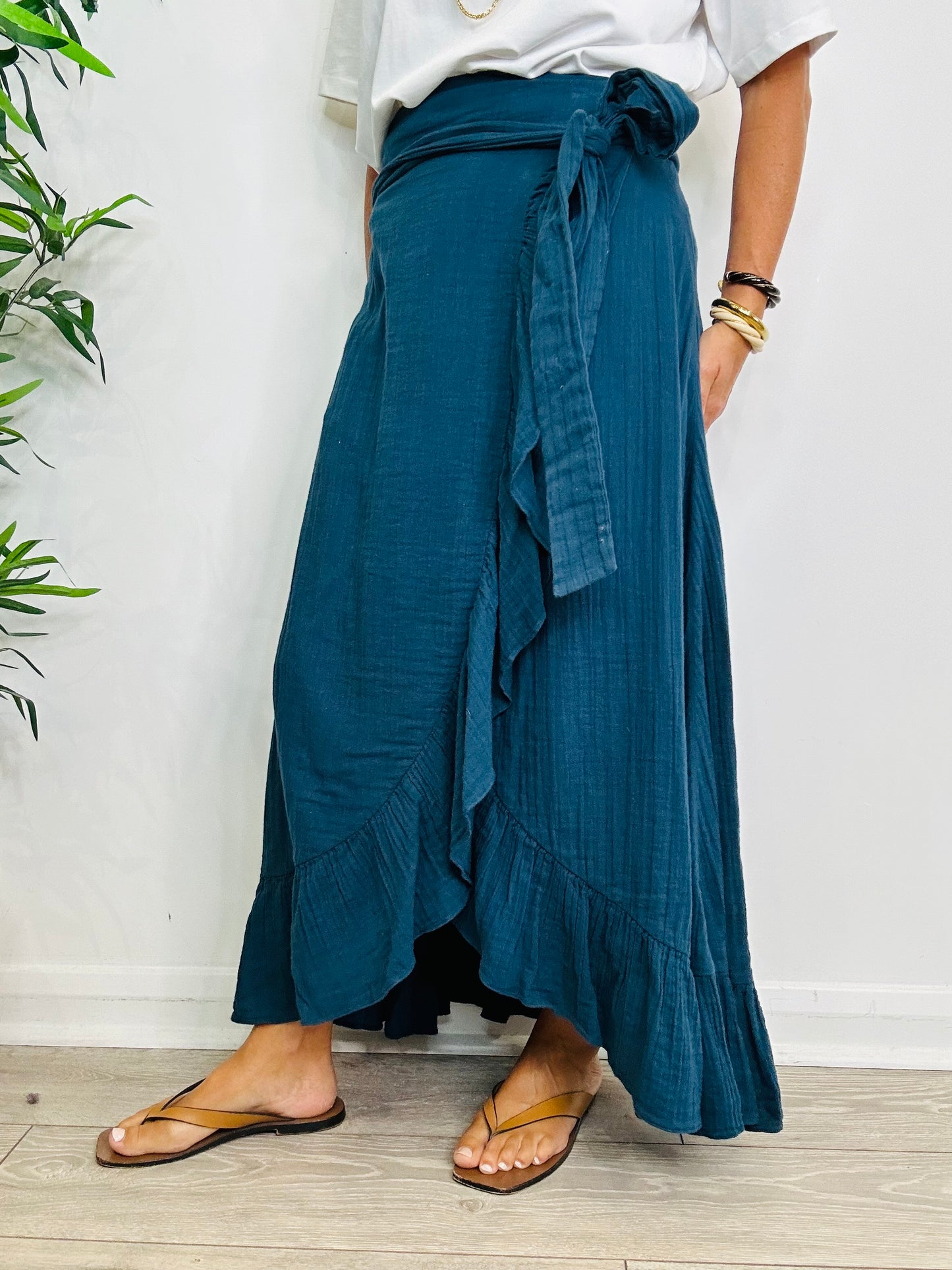 Cheesecloth Wrap Skirt - Size M
