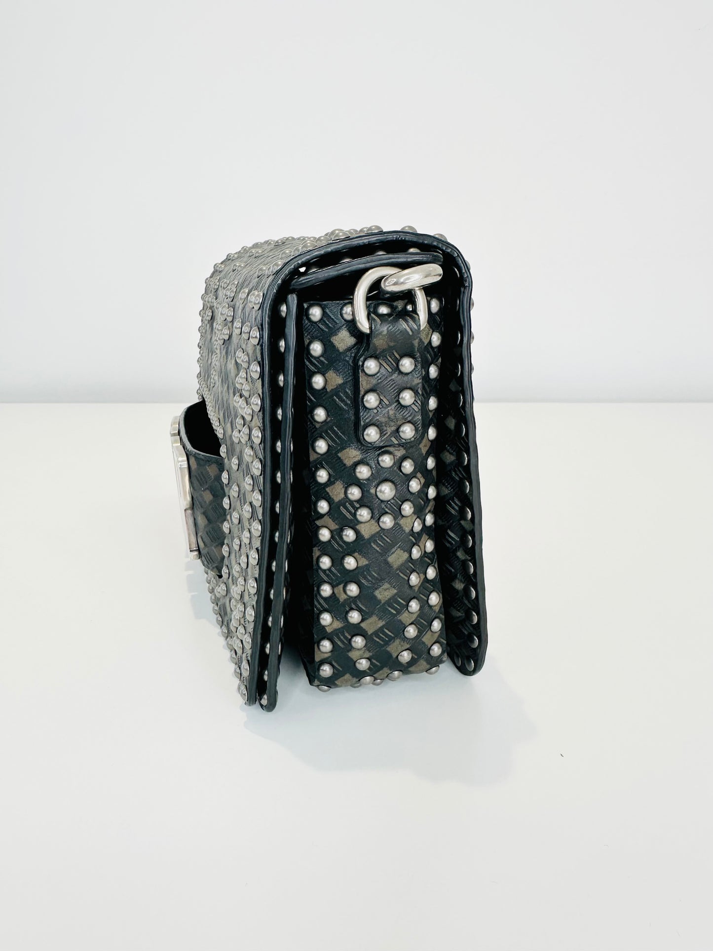 Leather Dio(r)evolution Studded Flap Bag