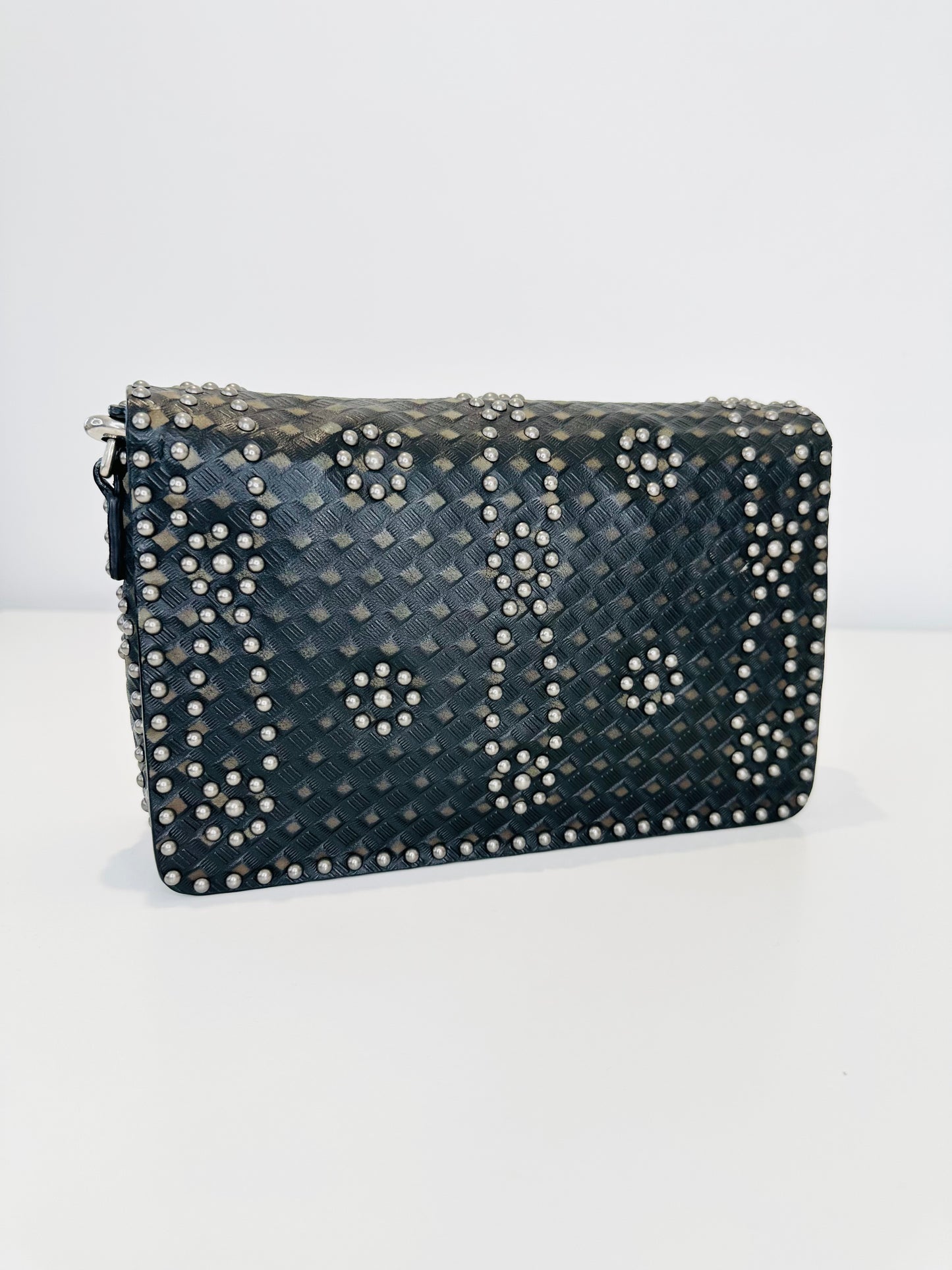 Leather Dio(r)evolution Studded Flap Bag