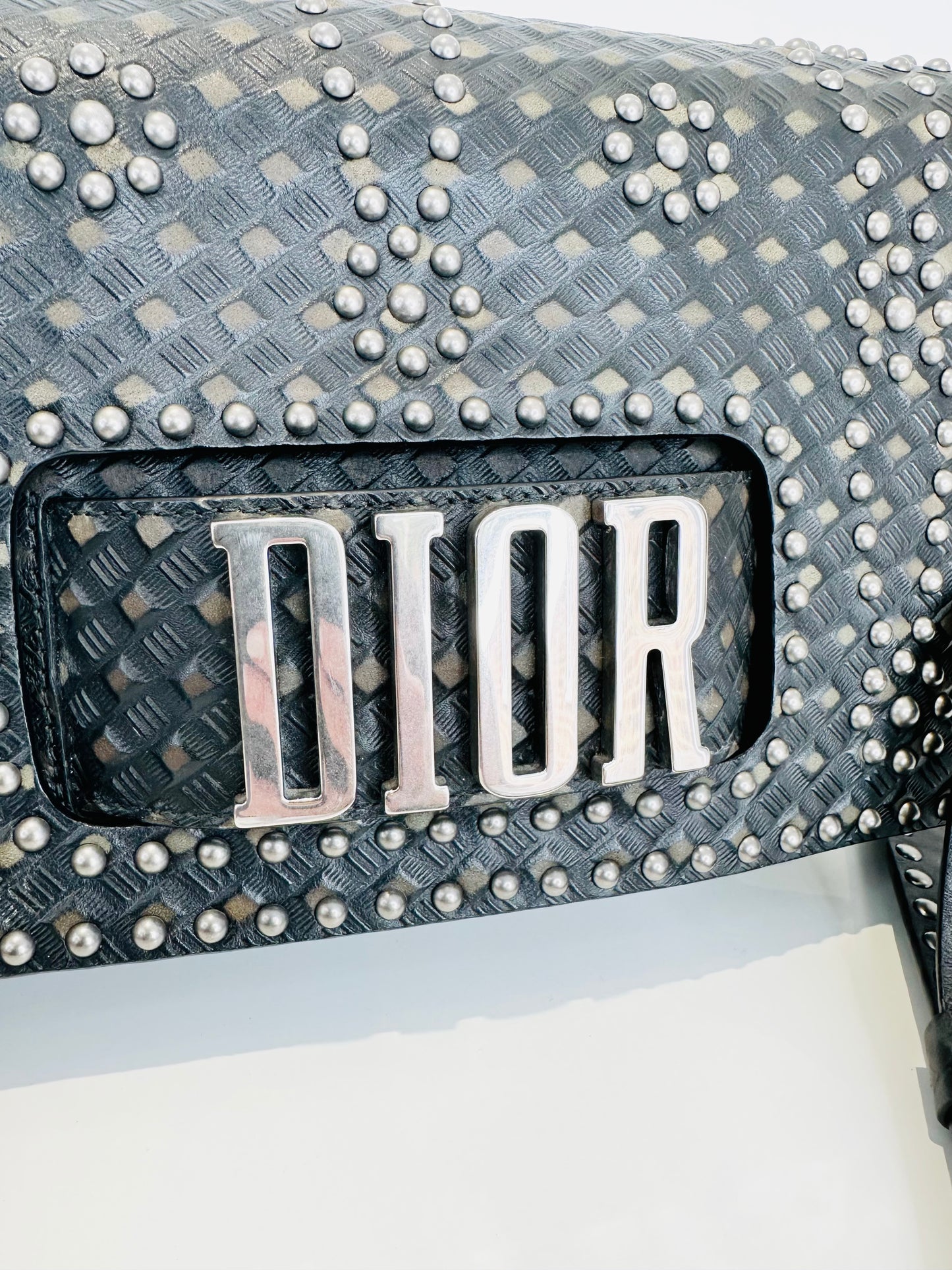 Leather Dio(r)evolution Studded Flap Bag