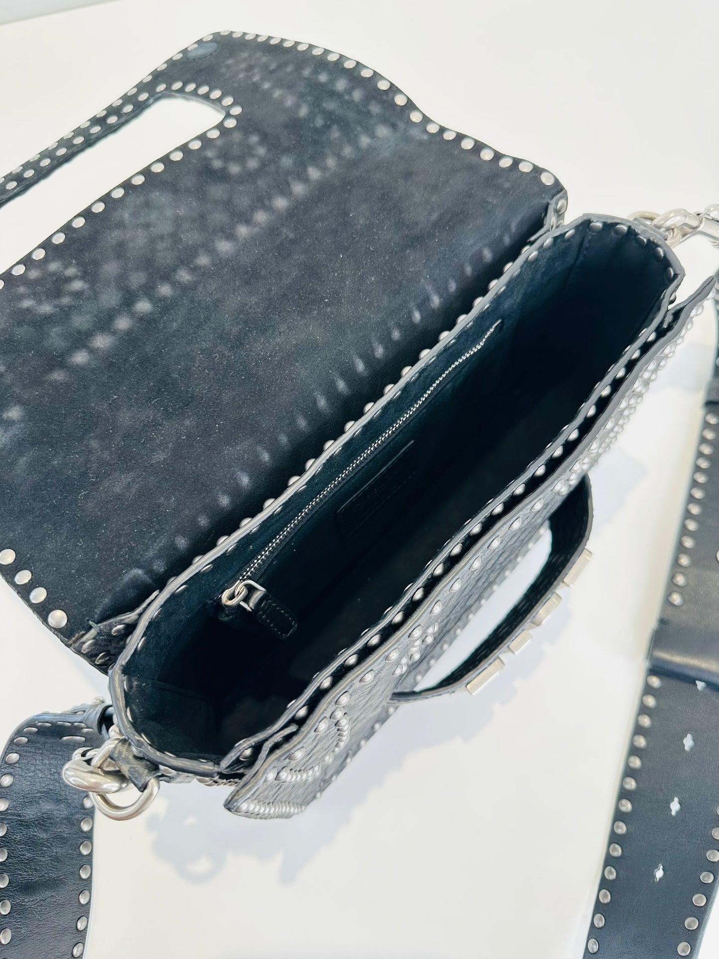 Leather Dio(r)evolution Studded Flap Bag